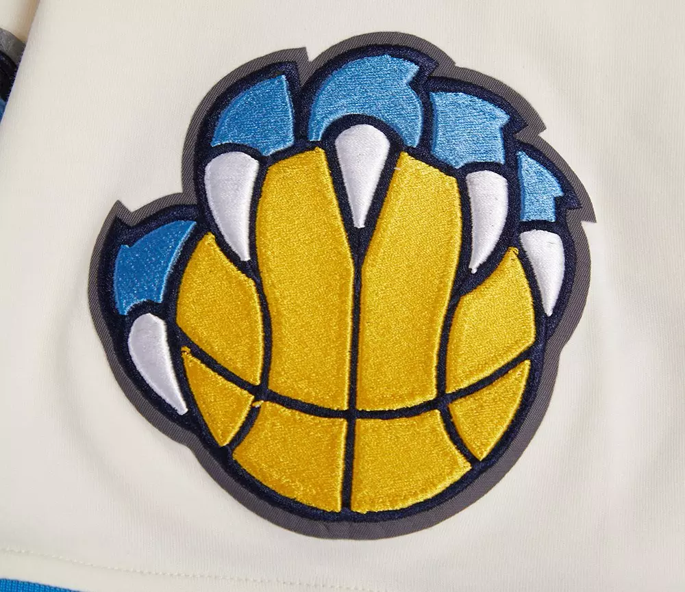 Pro Standard Men's NBA Memphis Grizzlies Retro Classic Double Knit Tee - Eggshell/Blue - EGGSHELL/BLUE