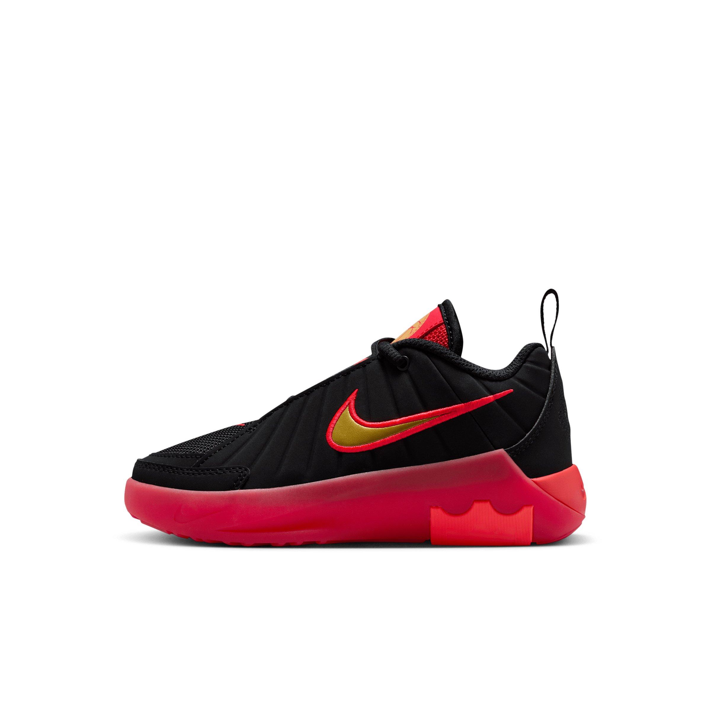 Nike LeBron Witness 9 "Black/University Red/Bright Crimson/Gold" Preschool Boys' Basketball Shoe - BLACK/RED/CRIMSON/GOLD Thumbnail View 2