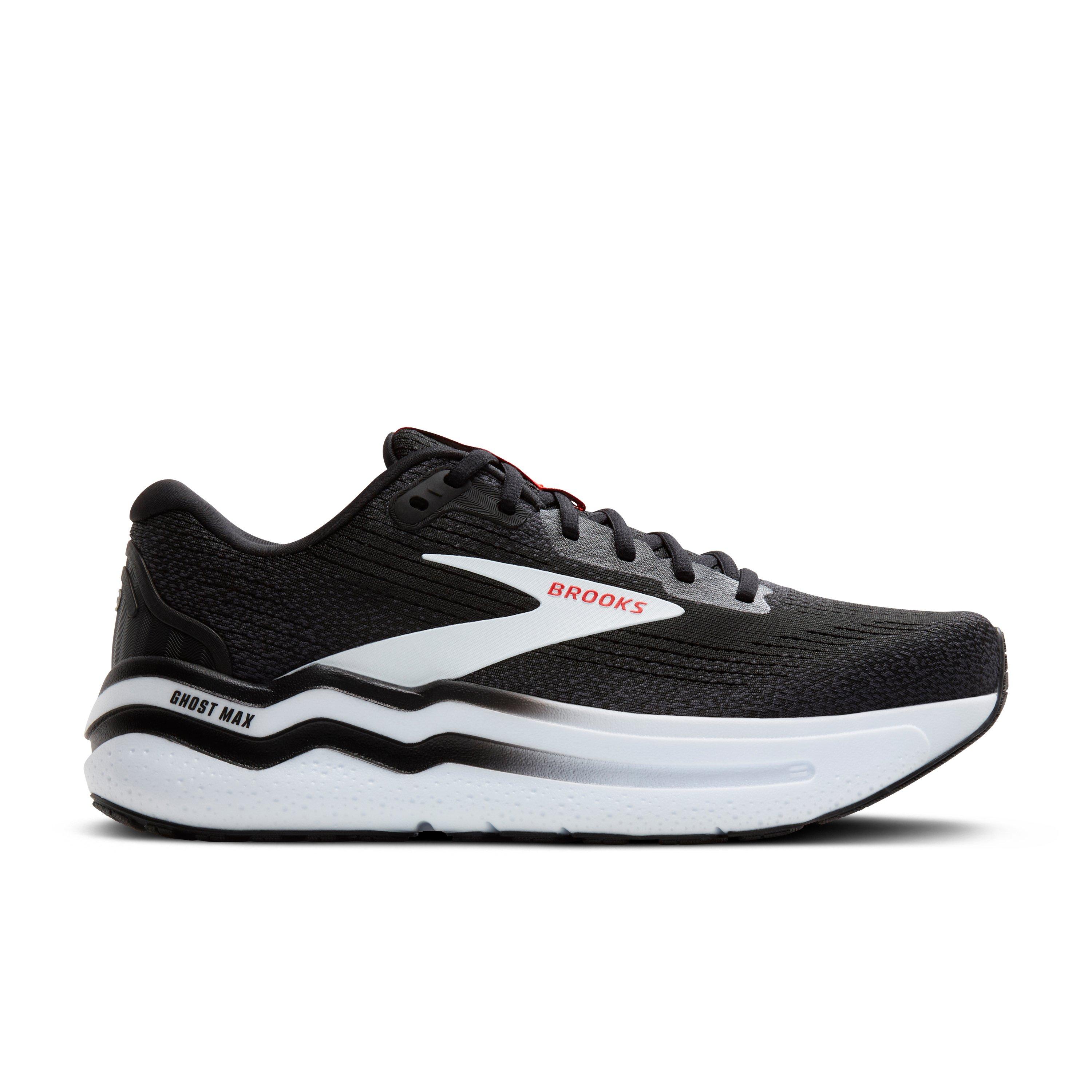 Brooks Ghost Max 2 "Black/White/Fiery Red" Men's Running Shoe - BLACK/WHITE/RED Thumbnail View 1