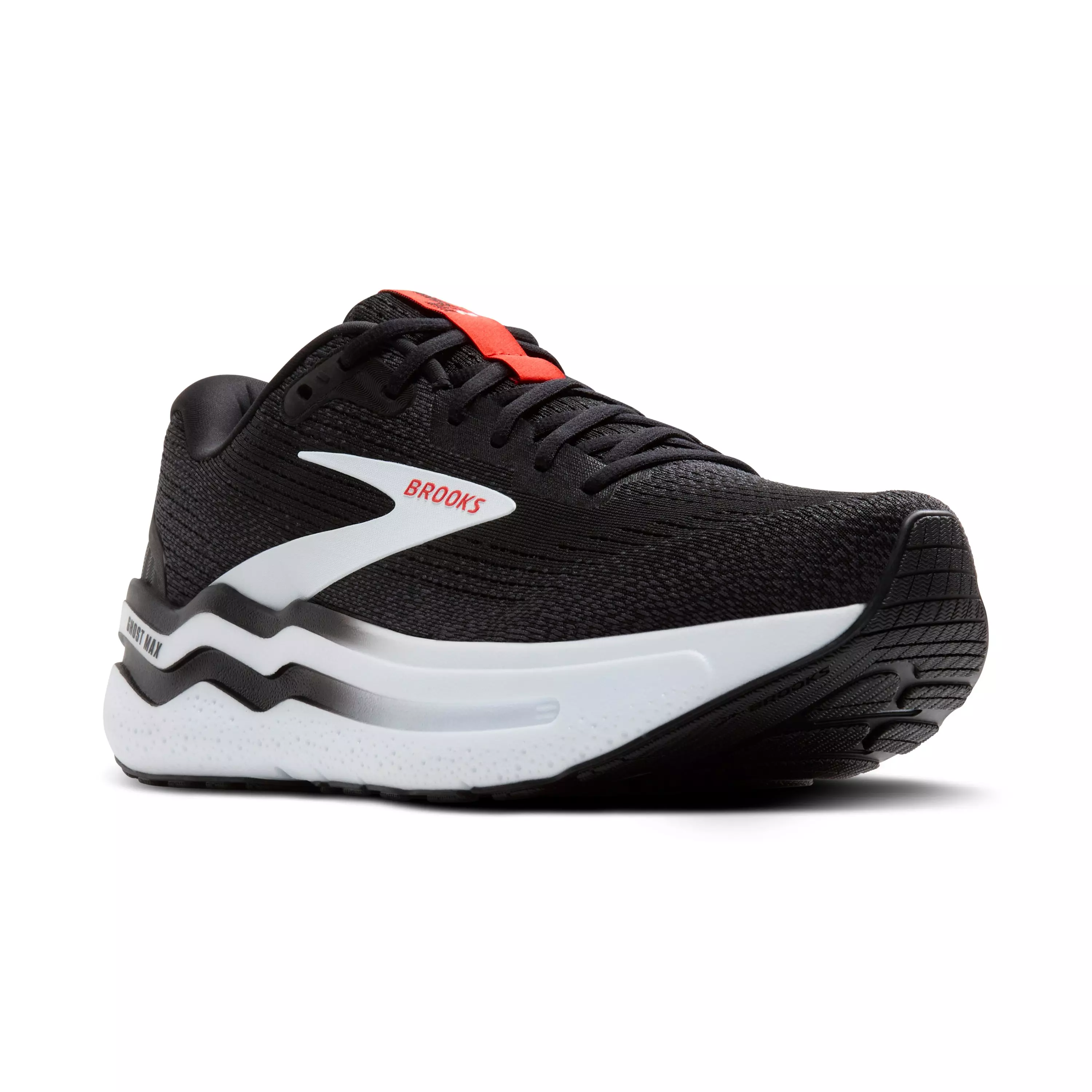 Brooks Ghost Max 2 "Black/White/Fiery Red" Men's Running Shoe - BLACK/WHITE/RED