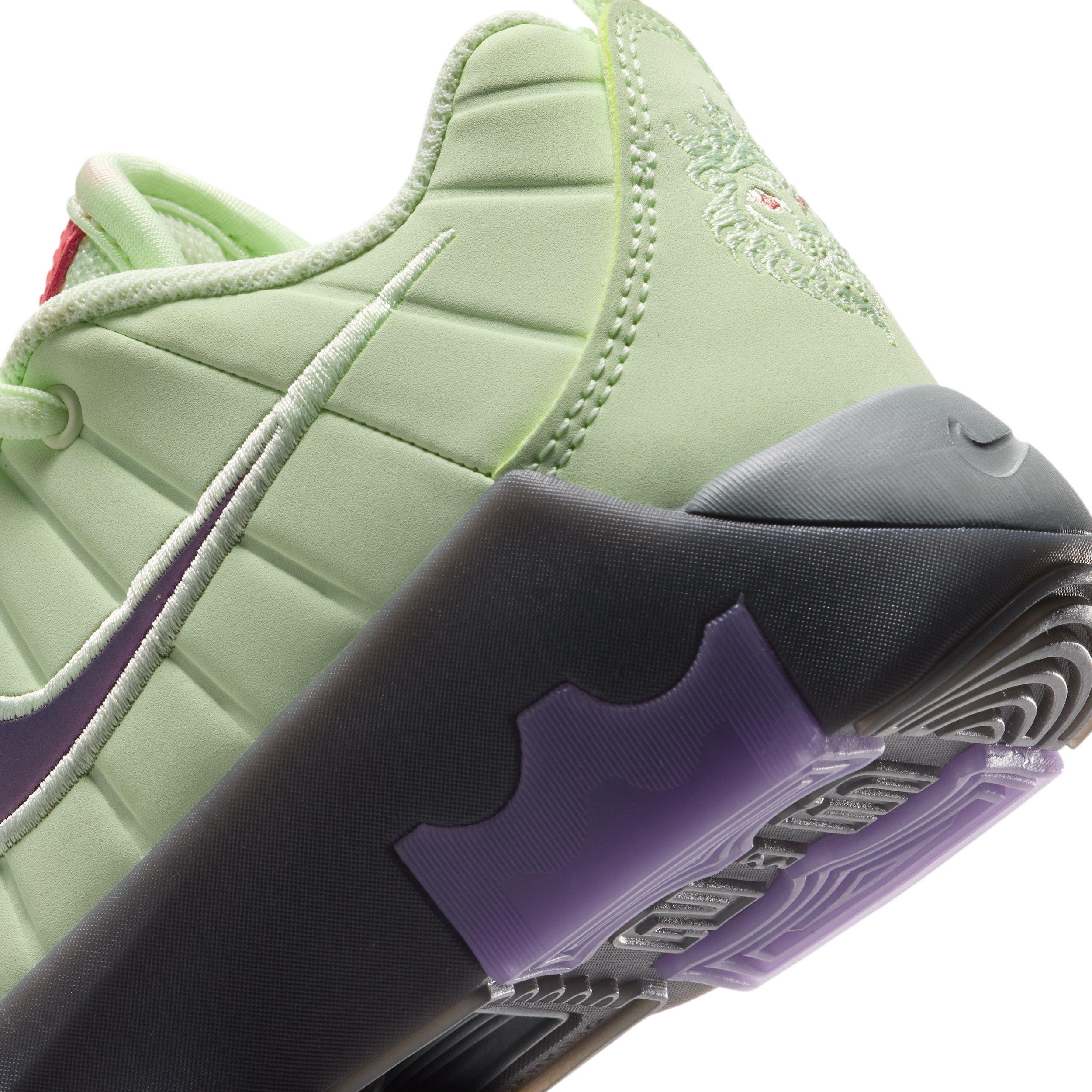 Nike LeBron Witness 9 "Volt Tint/Black/Smoke Grey/Multi-Color" Preschool Boys' Basketball Shoe - VOLT/BLACK/GREY/MULTICOLOR Thumbnail View 8