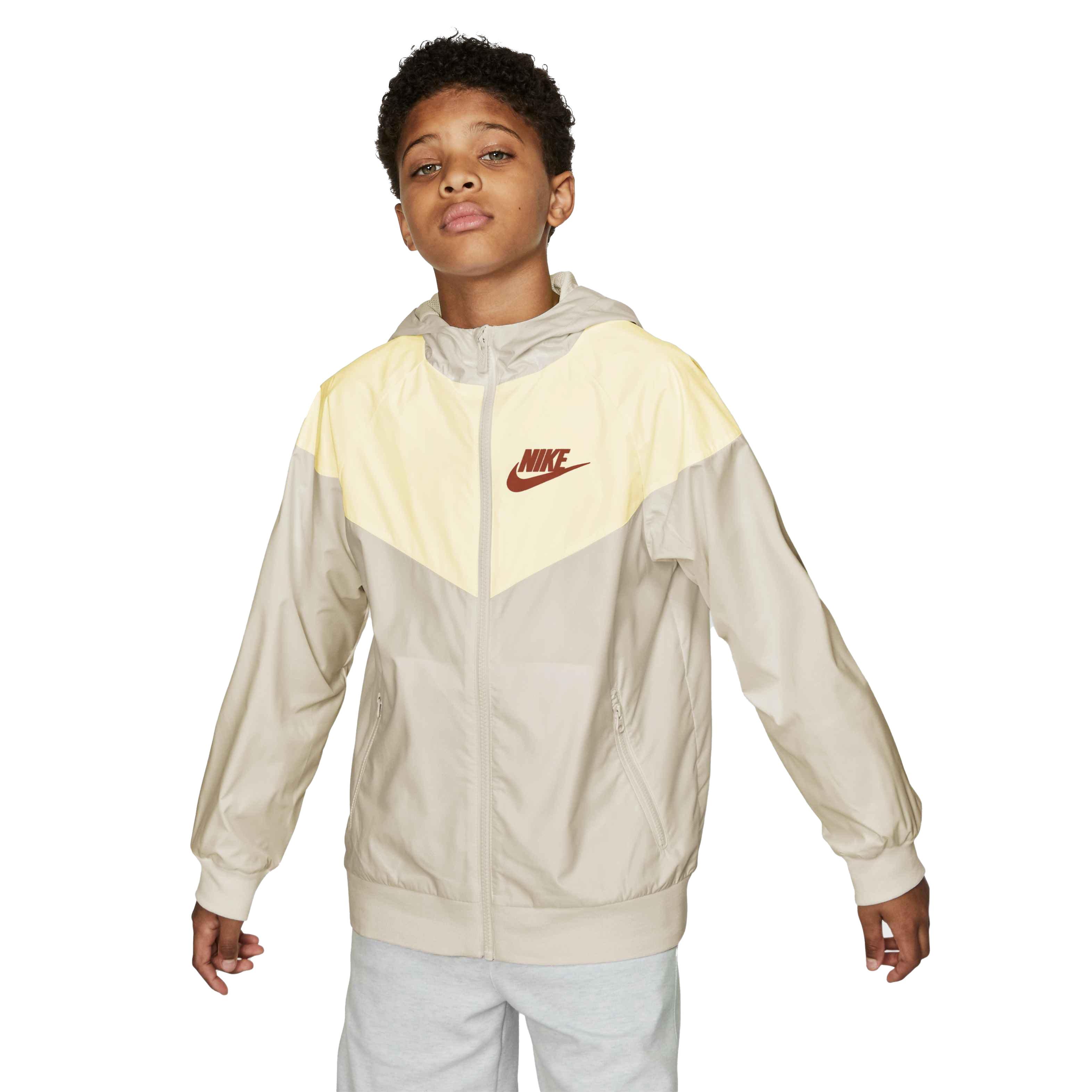 White and gold store nike windbreaker