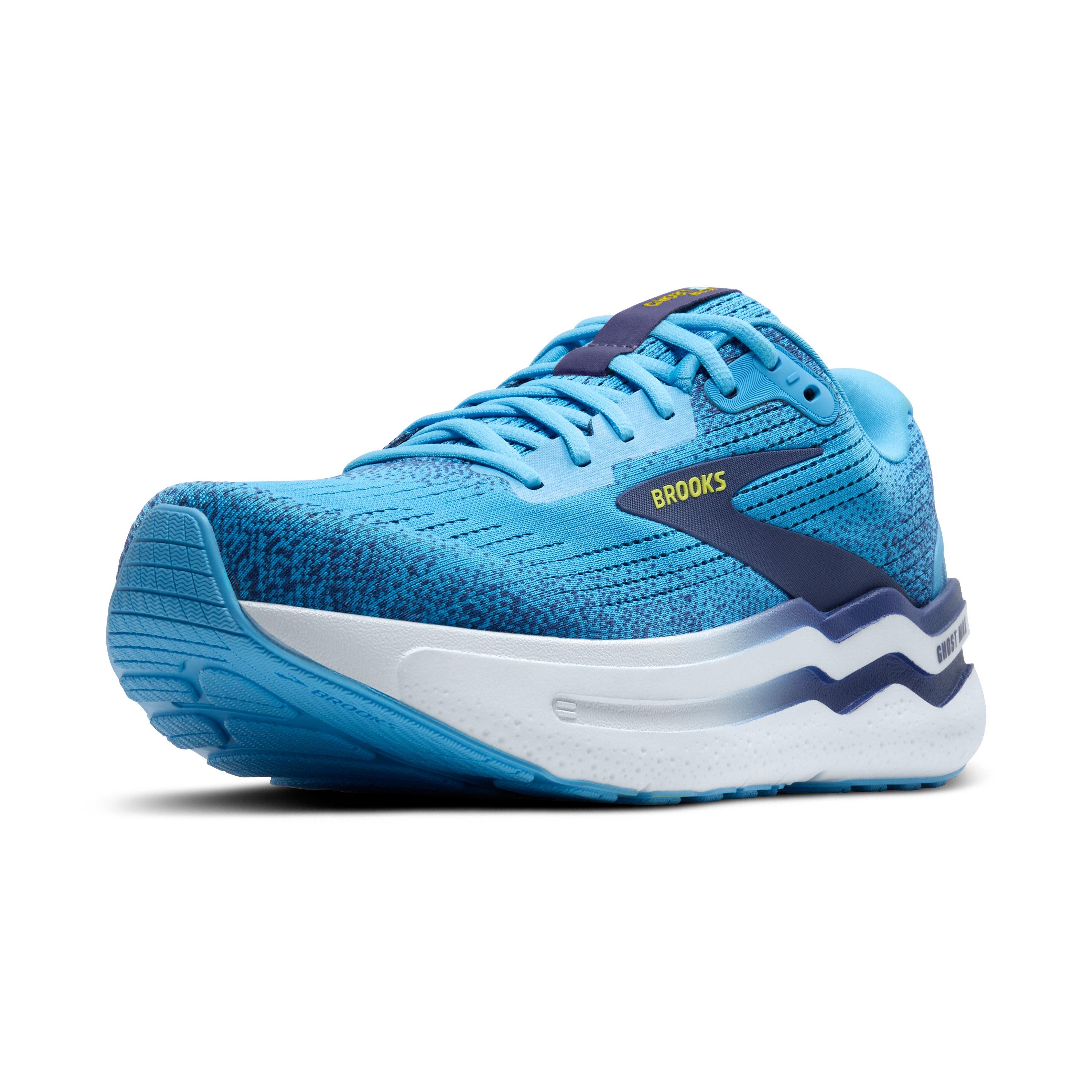 Brooks Ghost Max 2 "Blue/Blue Ribbon/Yellow" Men's Running Shoe - BLUE/BLUE/YELLOW Thumbnail View 3