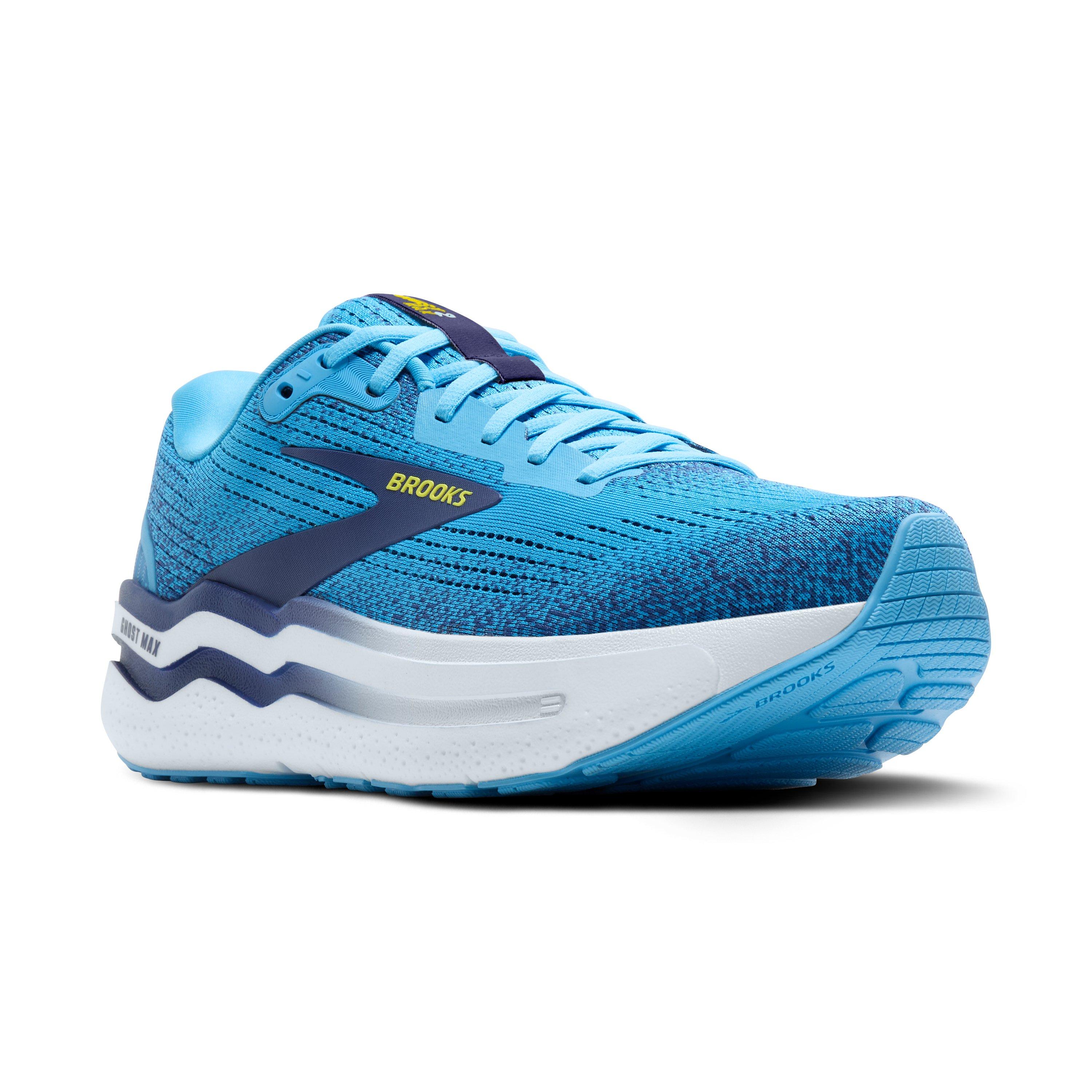 Brooks Ghost Max 2 "Blue/Blue Ribbon/Yellow" Men's Running Shoe - BLUE/BLUE/YELLOW Thumbnail View 4