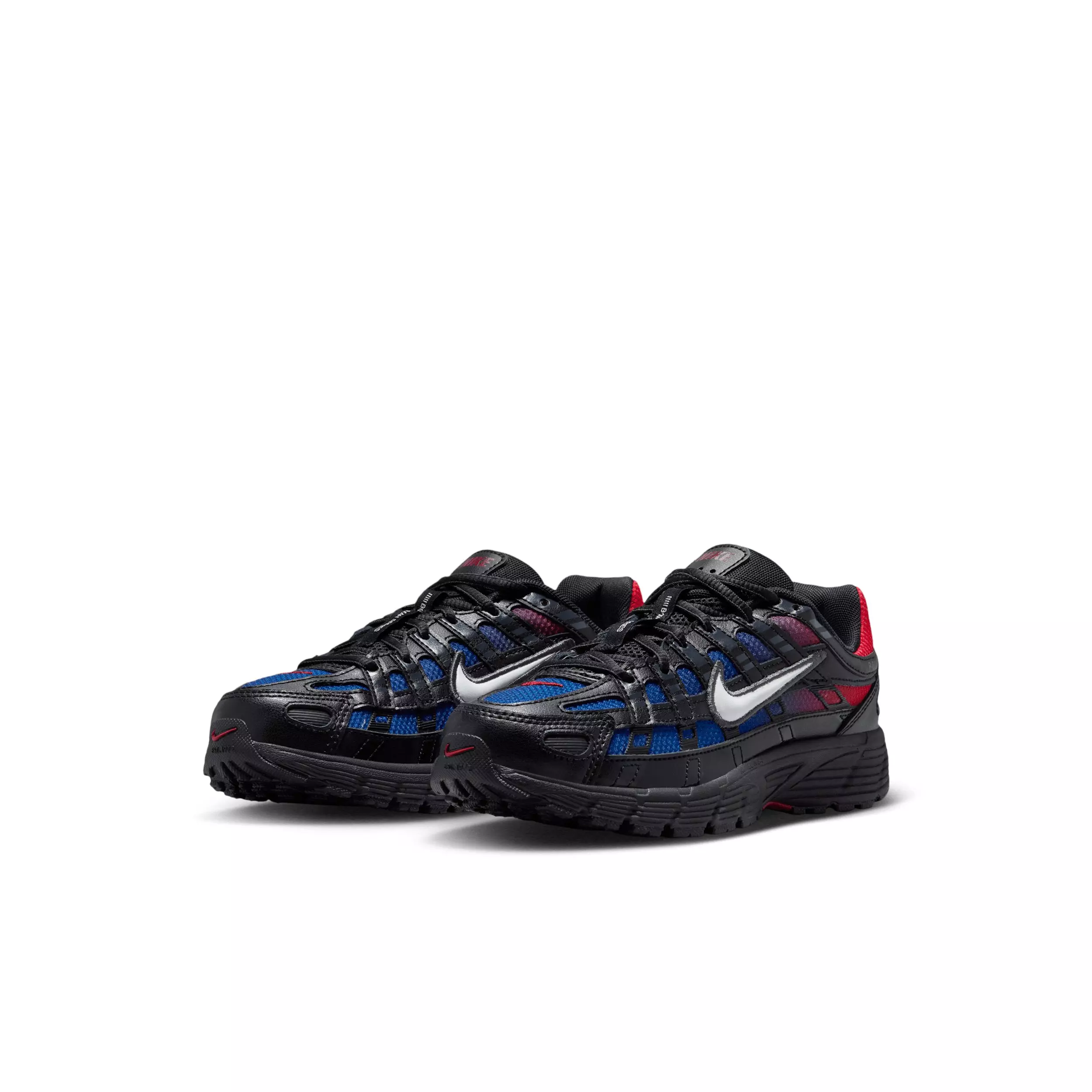 Nike P-6000 "Black/Bright Crimson/Game Royal/Off White" Grade School Boys' Shoe - BLACK/CRIMSON/ROYAL/OFF WHITE