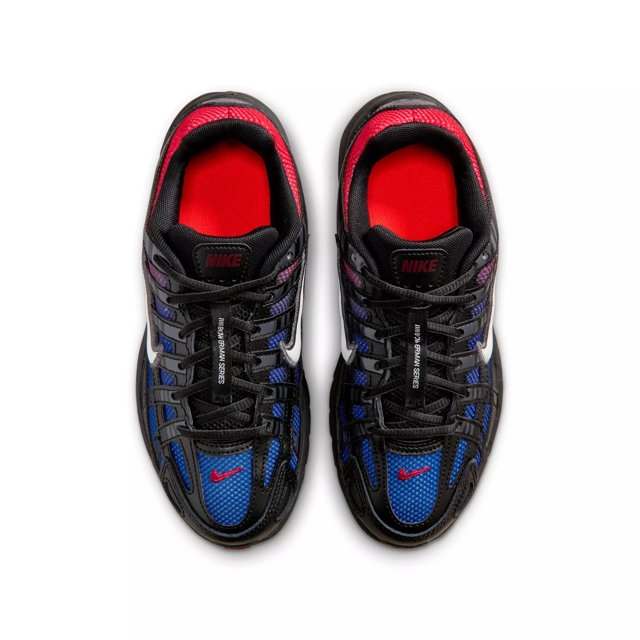 Nike P-6000 "Black/Bright Crimson/Game Royal/Off White" Grade School Boys' Shoe - BLACK/CRIMSON/ROYAL/OFF WHITE