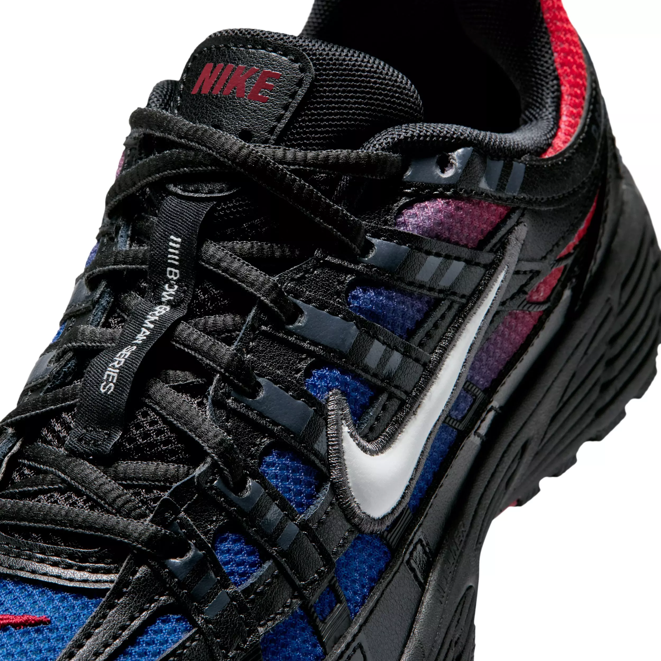 Nike P-6000 "Black/Bright Crimson/Game Royal/Off White" Grade School Boys' Shoe - BLACK/CRIMSON/ROYAL/OFF WHITE