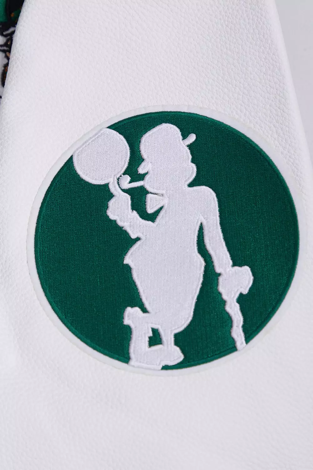 Pro Standard Men's NBA Boston Celtics Retro Classic Rib Wool Varsity Jacket - Kelly Green/White - KELLY GREEN/WHITE