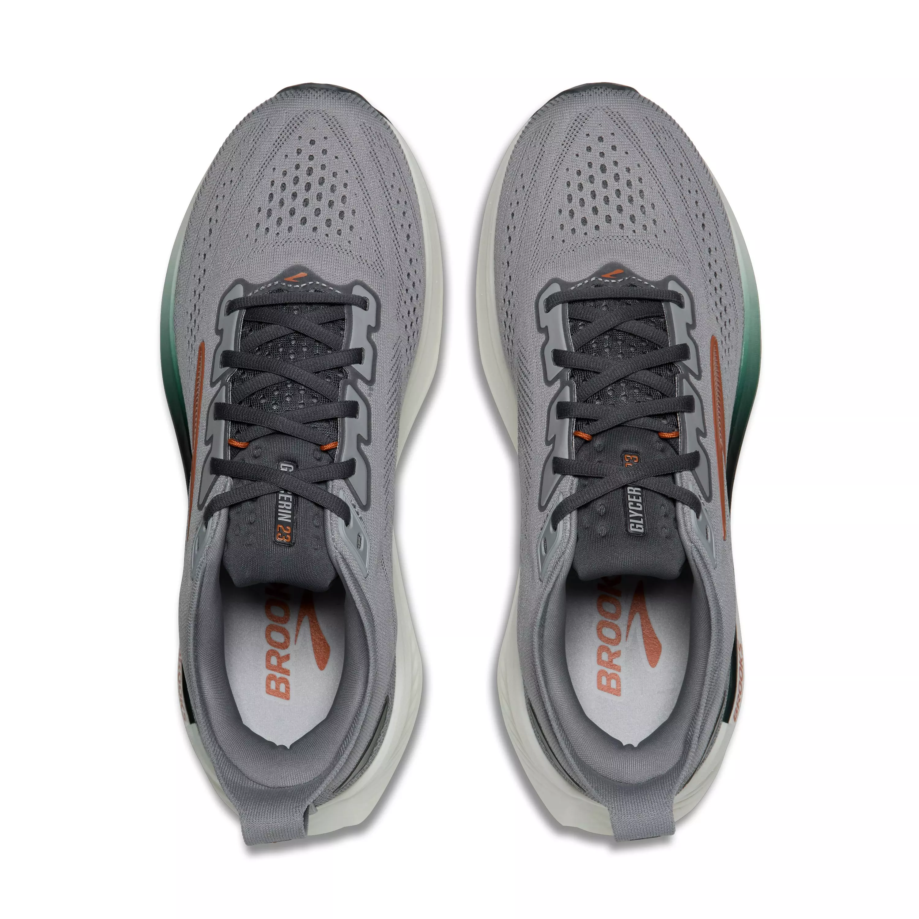 Brooks Glycerin 23 "Weathervane/Bombay Brown/Clear" Men's Running Shoe - WEATHERVANE/BROWN/CLEAR