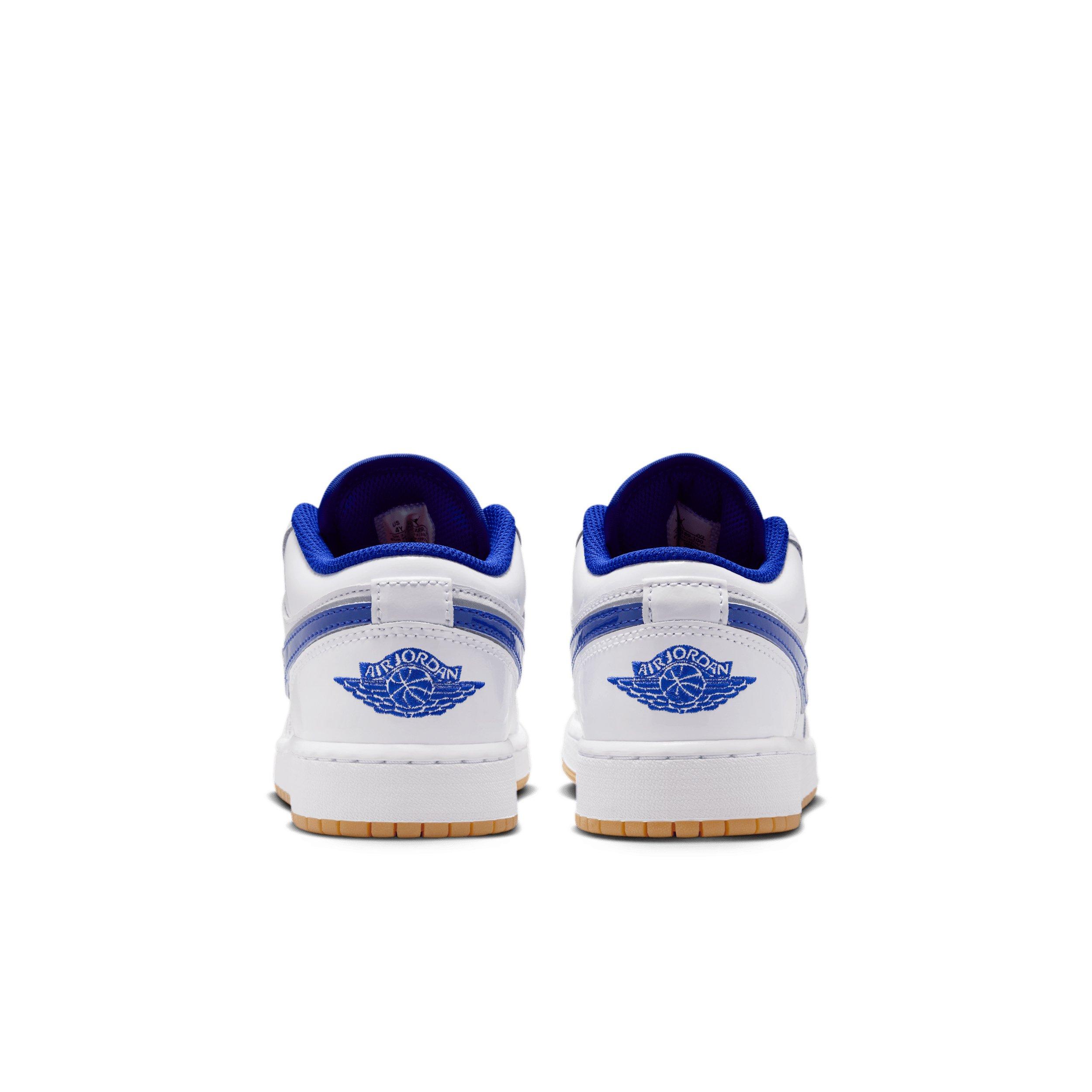 Jordan 1 Low SE "White/Old Royal/Gum Yellow/University Red" Grade School Boys' Shoe - WHITE/ROYAL/YELLOW/RED Thumbnail View 5