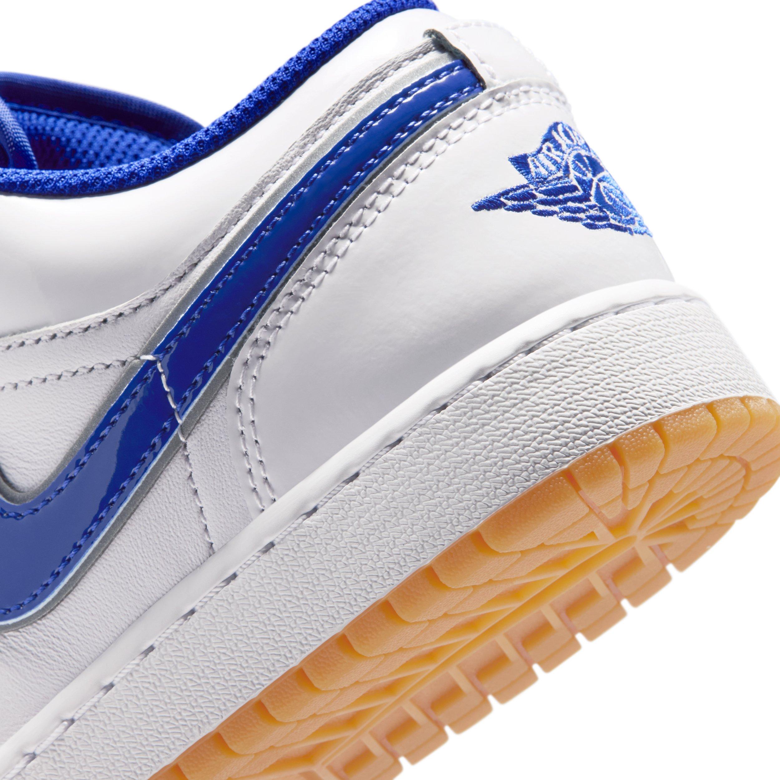 Jordan 1 Low SE "White/Old Royal/Gum Yellow/University Red" Grade School Boys' Shoe - WHITE/ROYAL/YELLOW/RED Thumbnail View 8