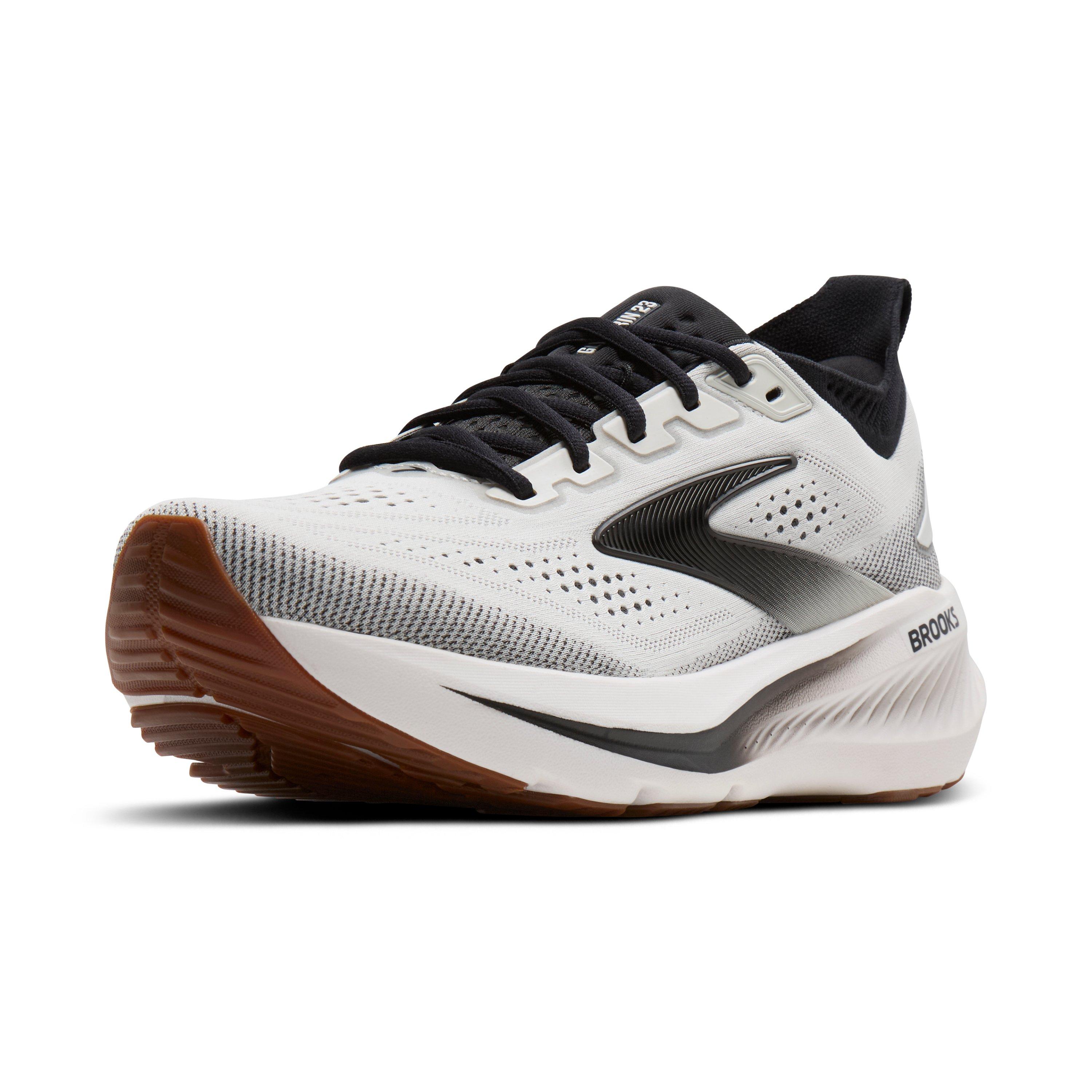 Brooks Glycerin 23 "White/Black/Gum" Men's Wide Running Shoe - WHITE/BLACK/GUM