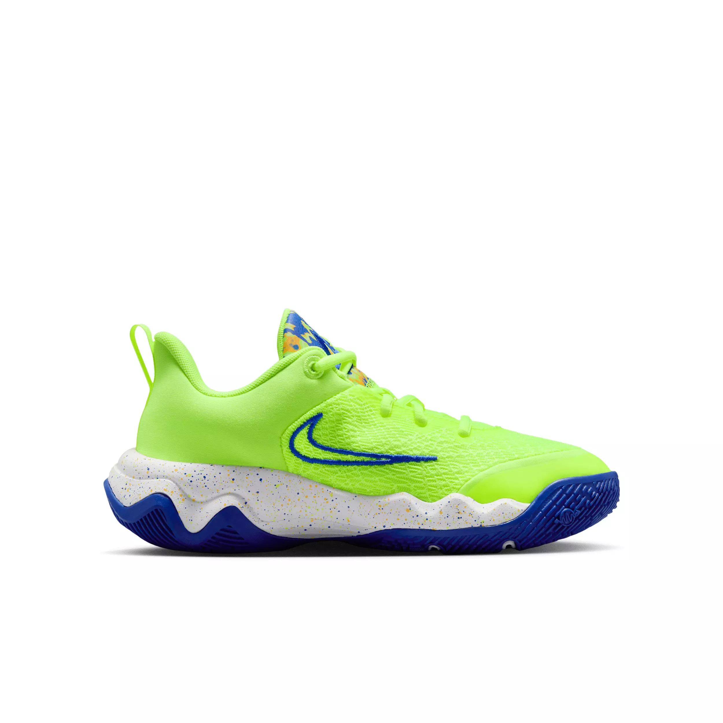Nike Giannis Immortality 4 SE "Volt Ice/Game Royal/Laser Orange" Grade School Boys' Basketball Shoe - VOLT/ROYAL/ORANGE/MULTICOLOR