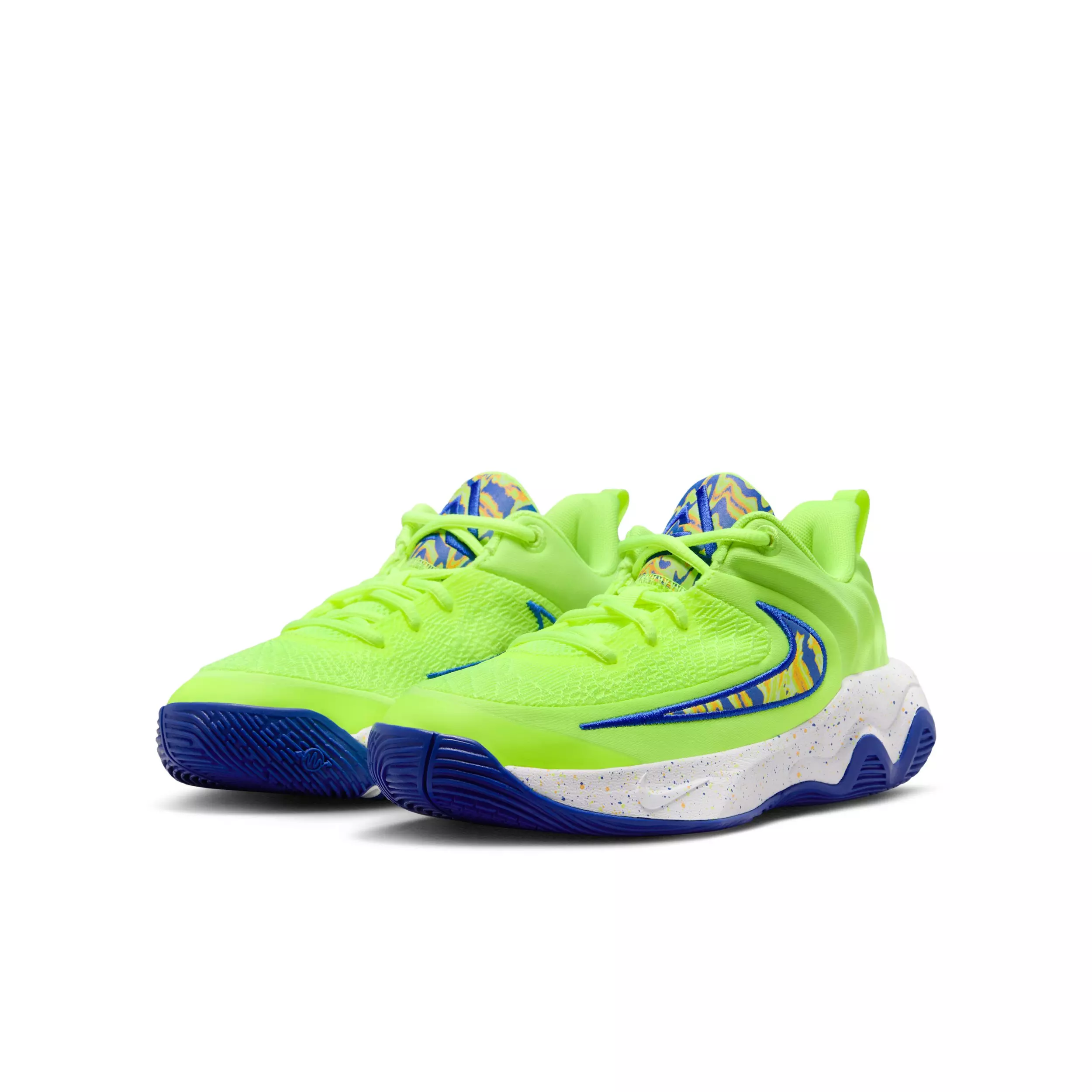 Nike Giannis Immortality 4 SE "Volt Ice/Game Royal/Laser Orange" Grade School Boys' Basketball Shoe - VOLT/ROYAL/ORANGE/MULTICOLOR
