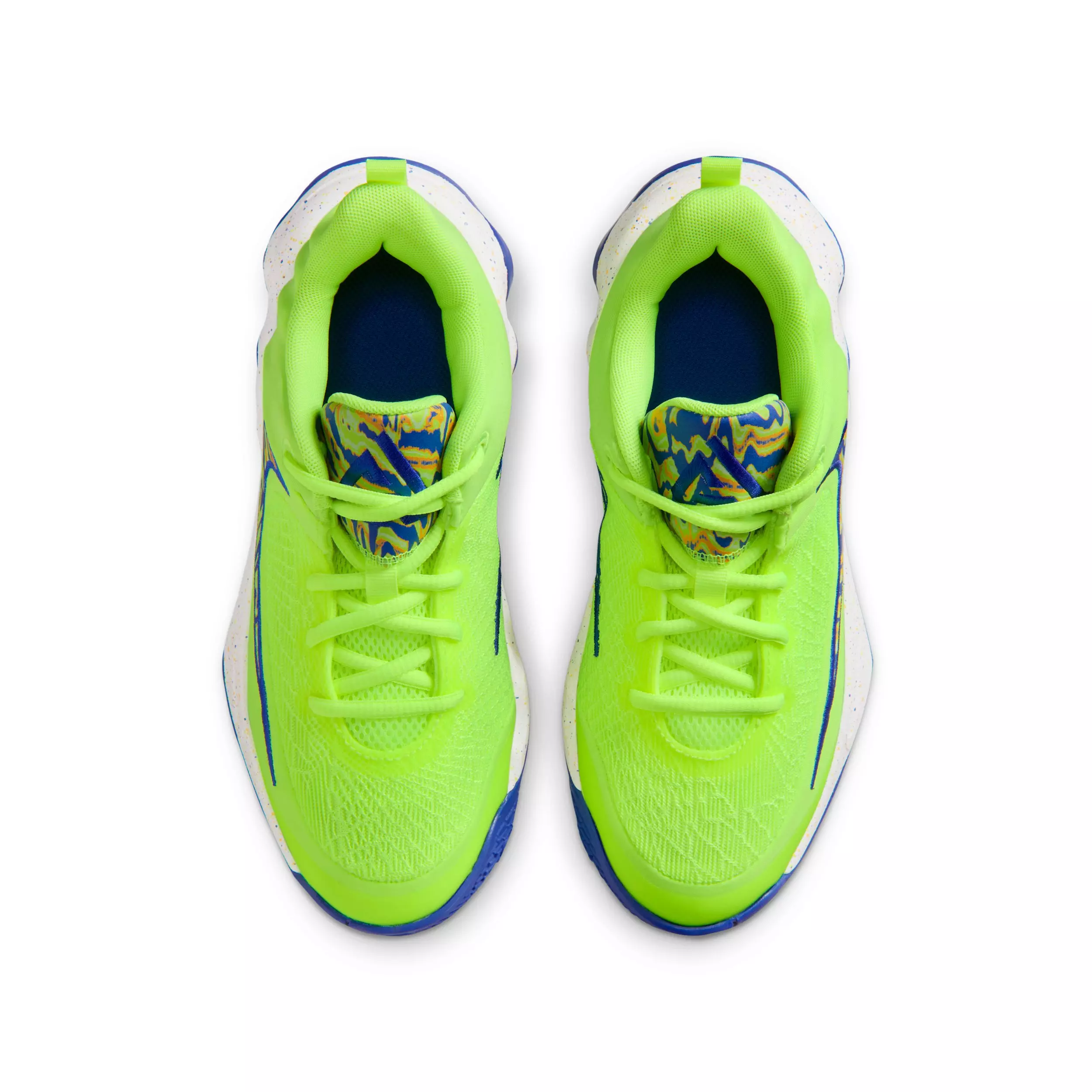 Nike Giannis Immortality 4 SE "Volt Ice/Game Royal/Laser Orange" Grade School Boys' Basketball Shoe - VOLT/ROYAL/ORANGE/MULTICOLOR