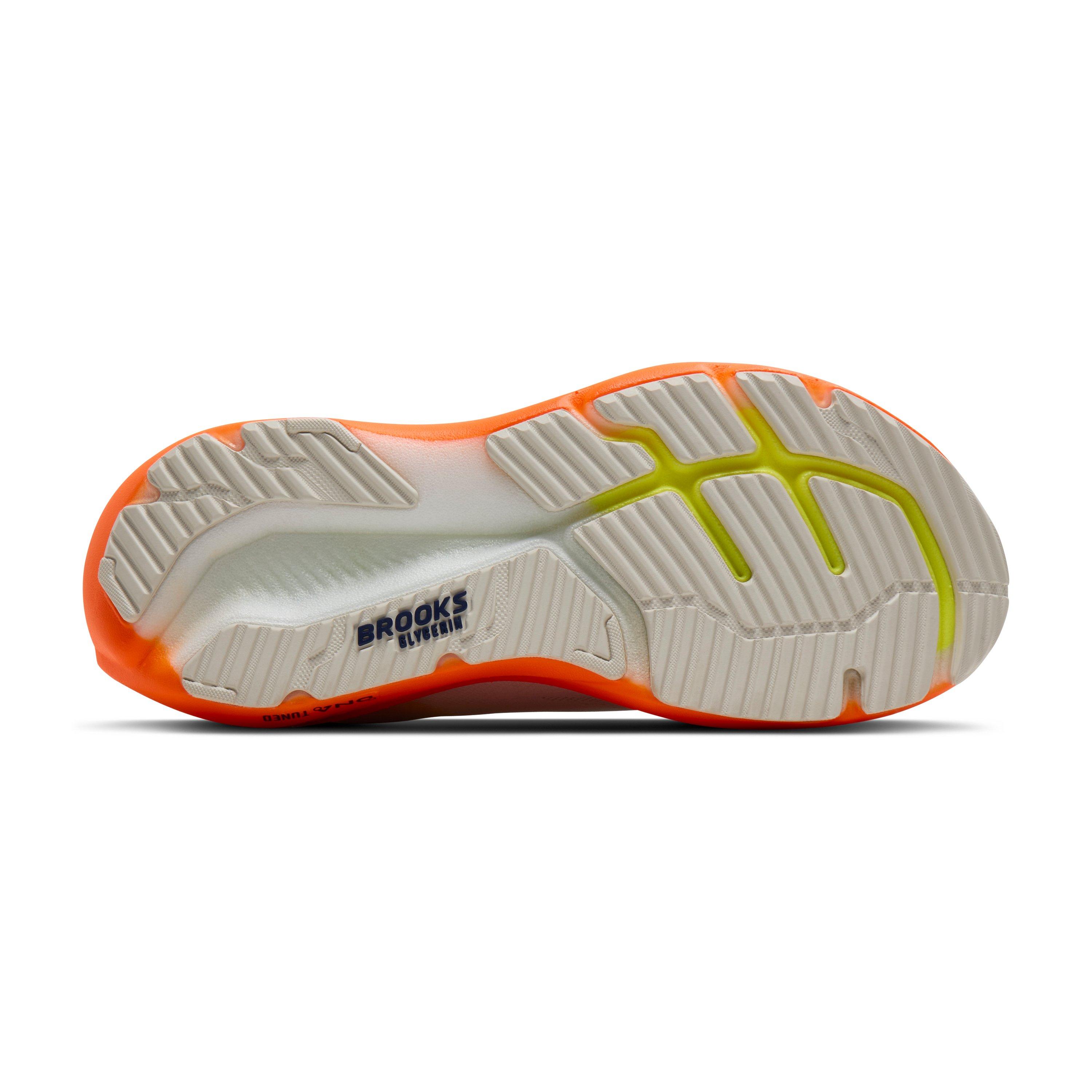 Brooks Glycerin 23 "White/Navy/Orange" Men's Running Shoe - WHITE/NAVY/ORANGE