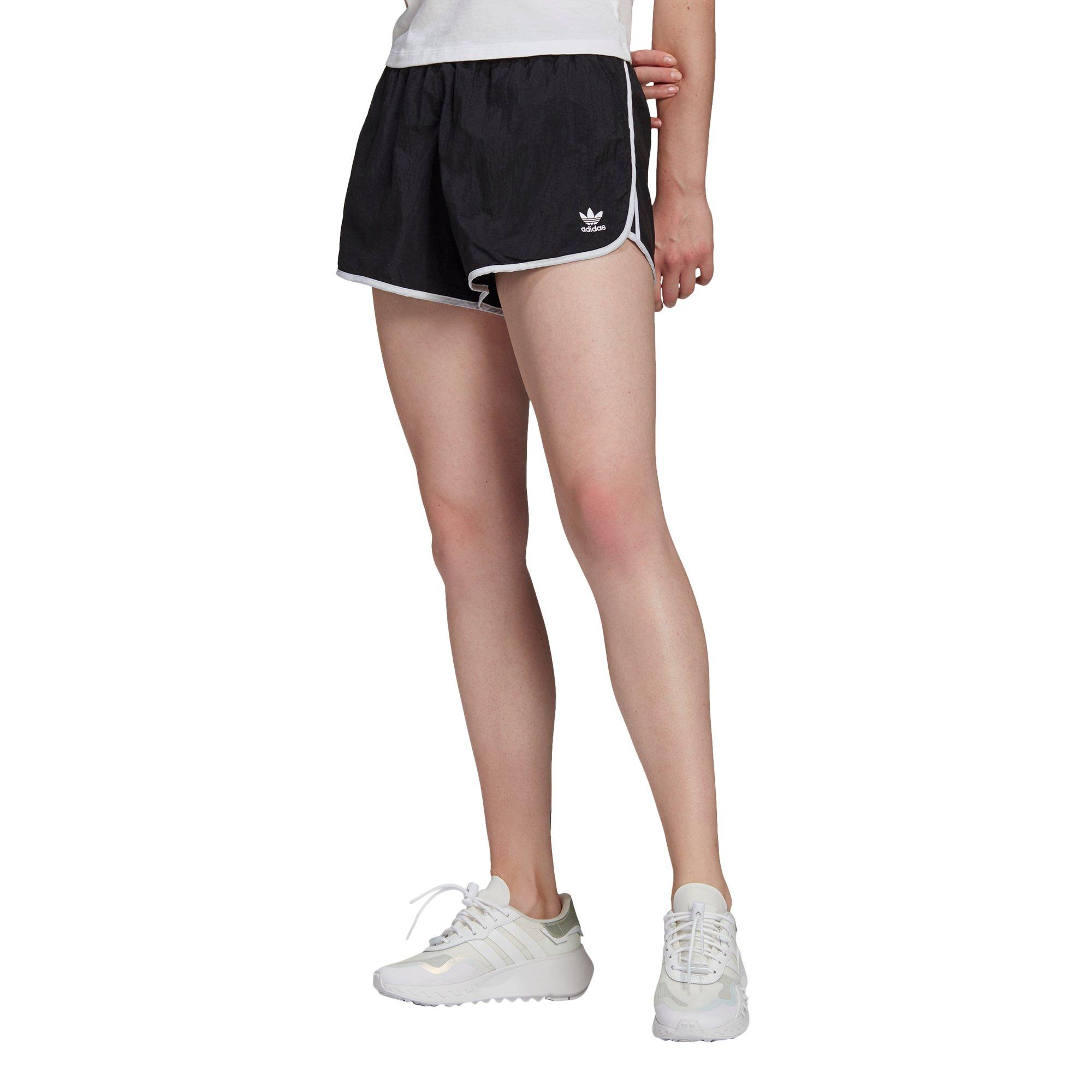 adidas Women's Black 3-Stripes Shorts - BLACK Thumbnail View 1