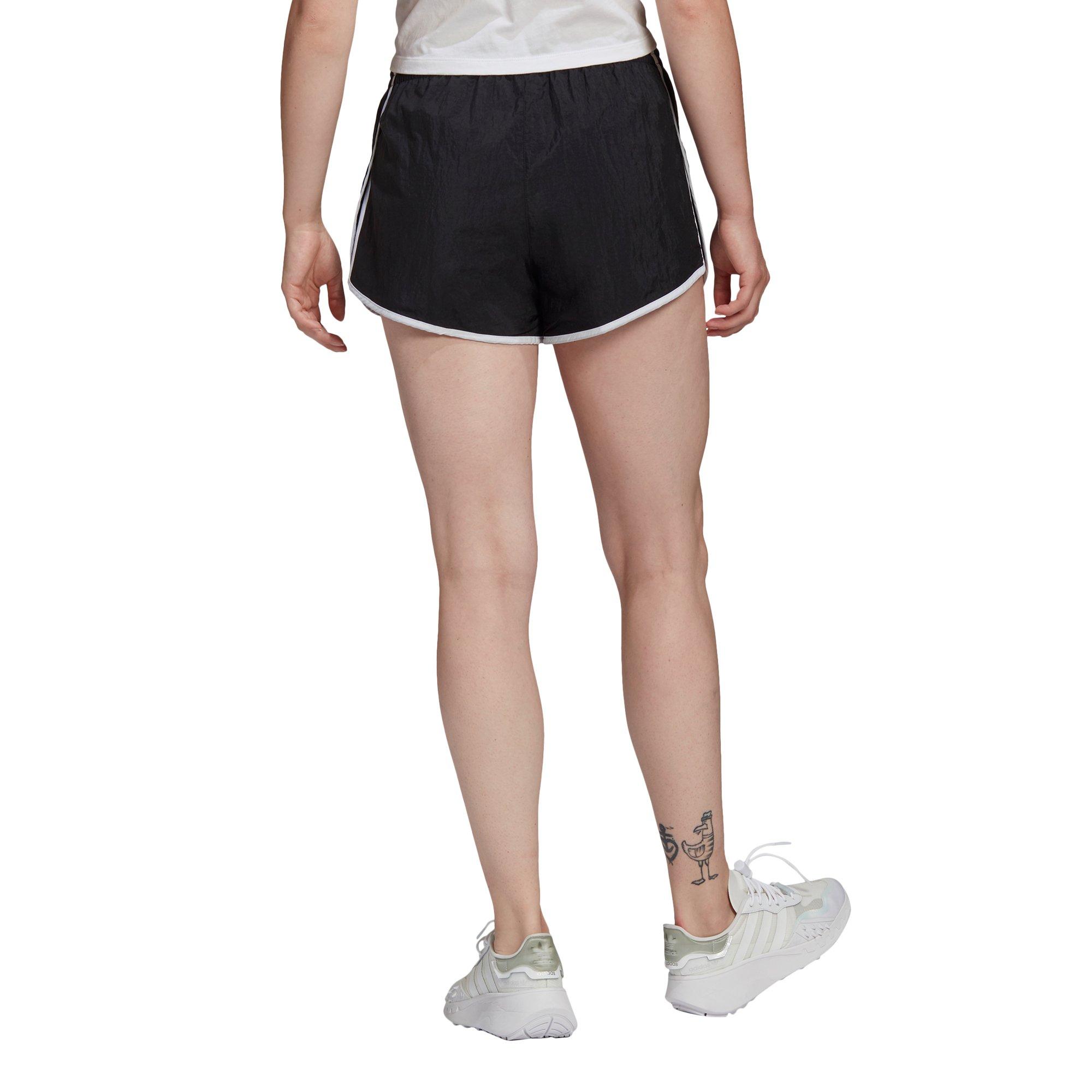 adidas Women's Black 3-Stripes Shorts - BLACK Thumbnail View 2