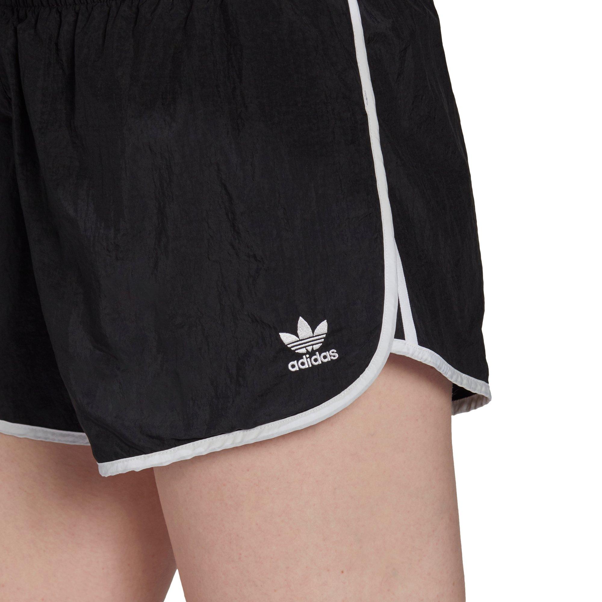 adidas Women's Black 3-Stripes Shorts - BLACK Thumbnail View 3