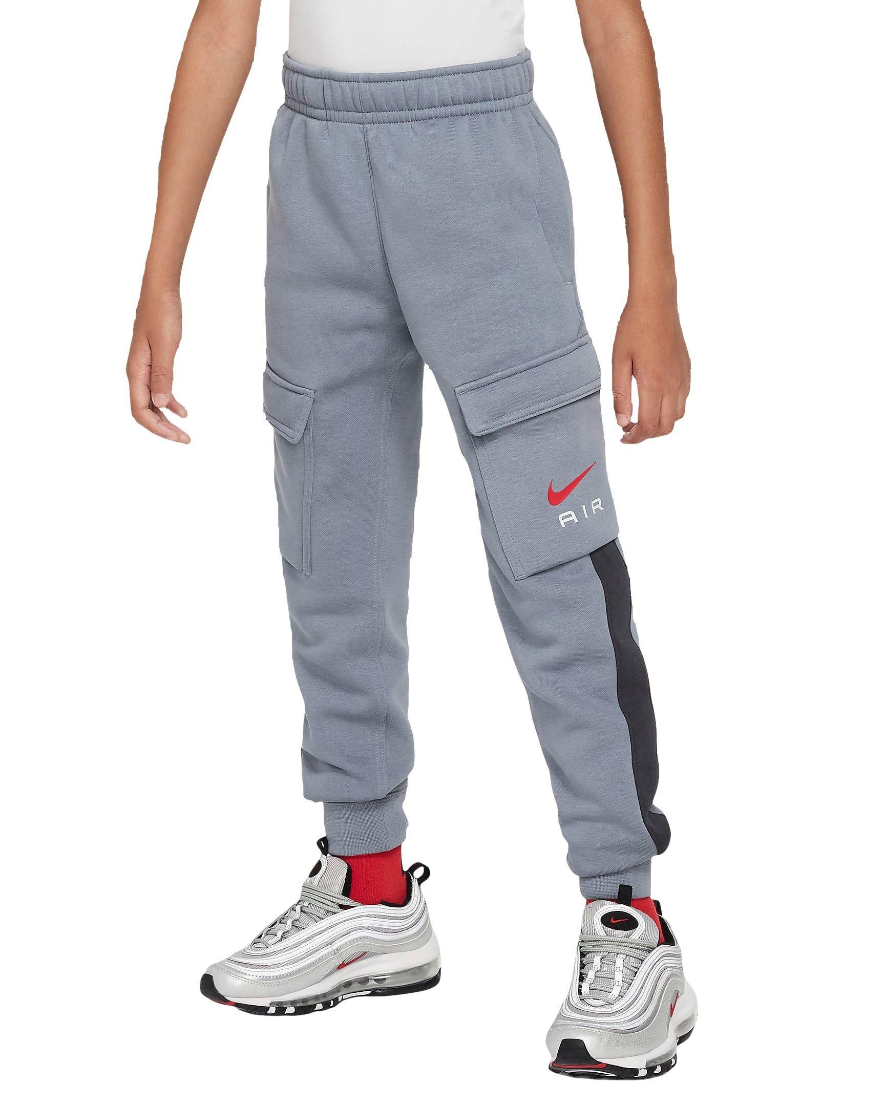 Nike Big Boys' Fleece Cargo Pants - Black - GREY Thumbnail View 1