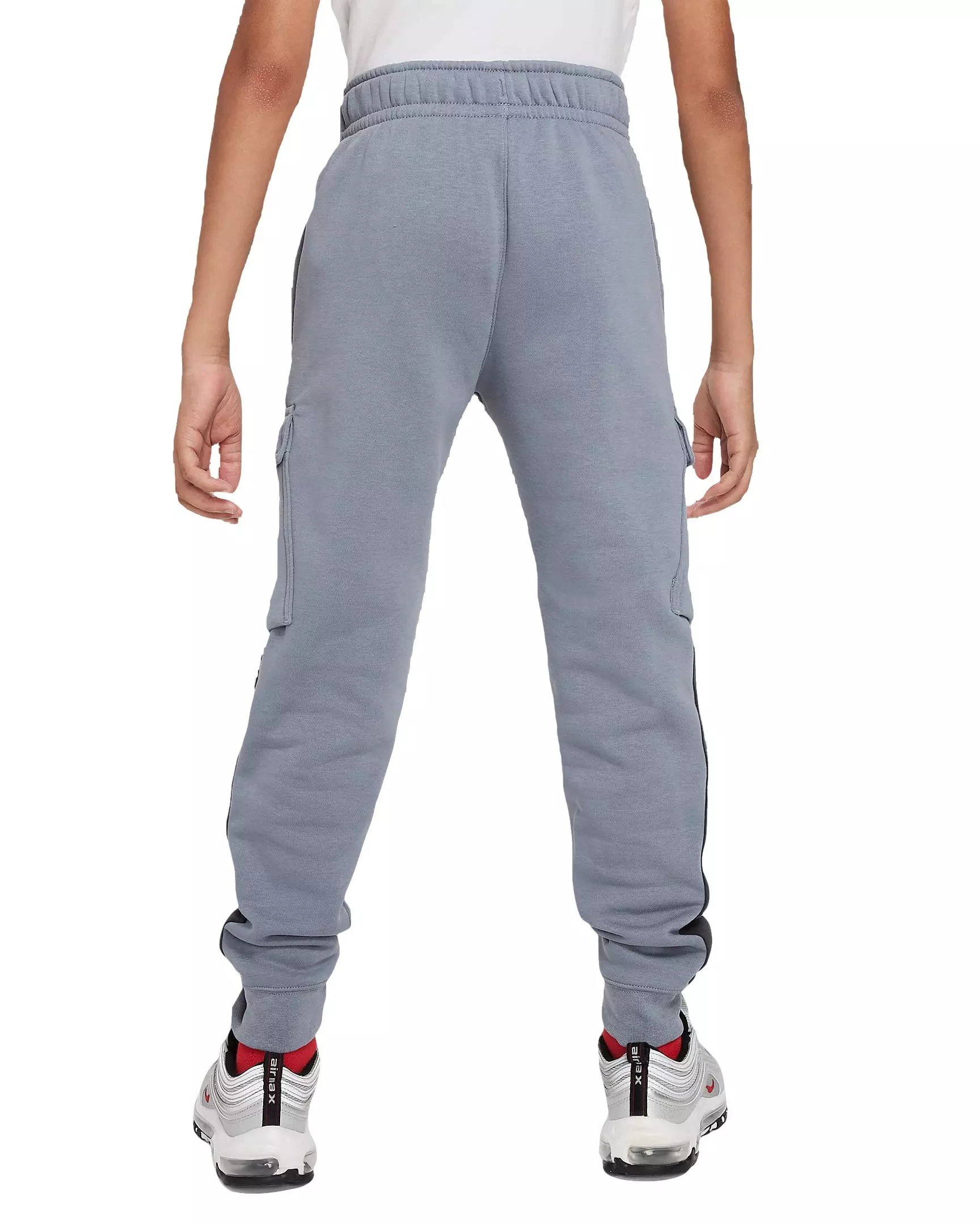 Nike Big Boys' Fleece Cargo Pants - Black - GREY