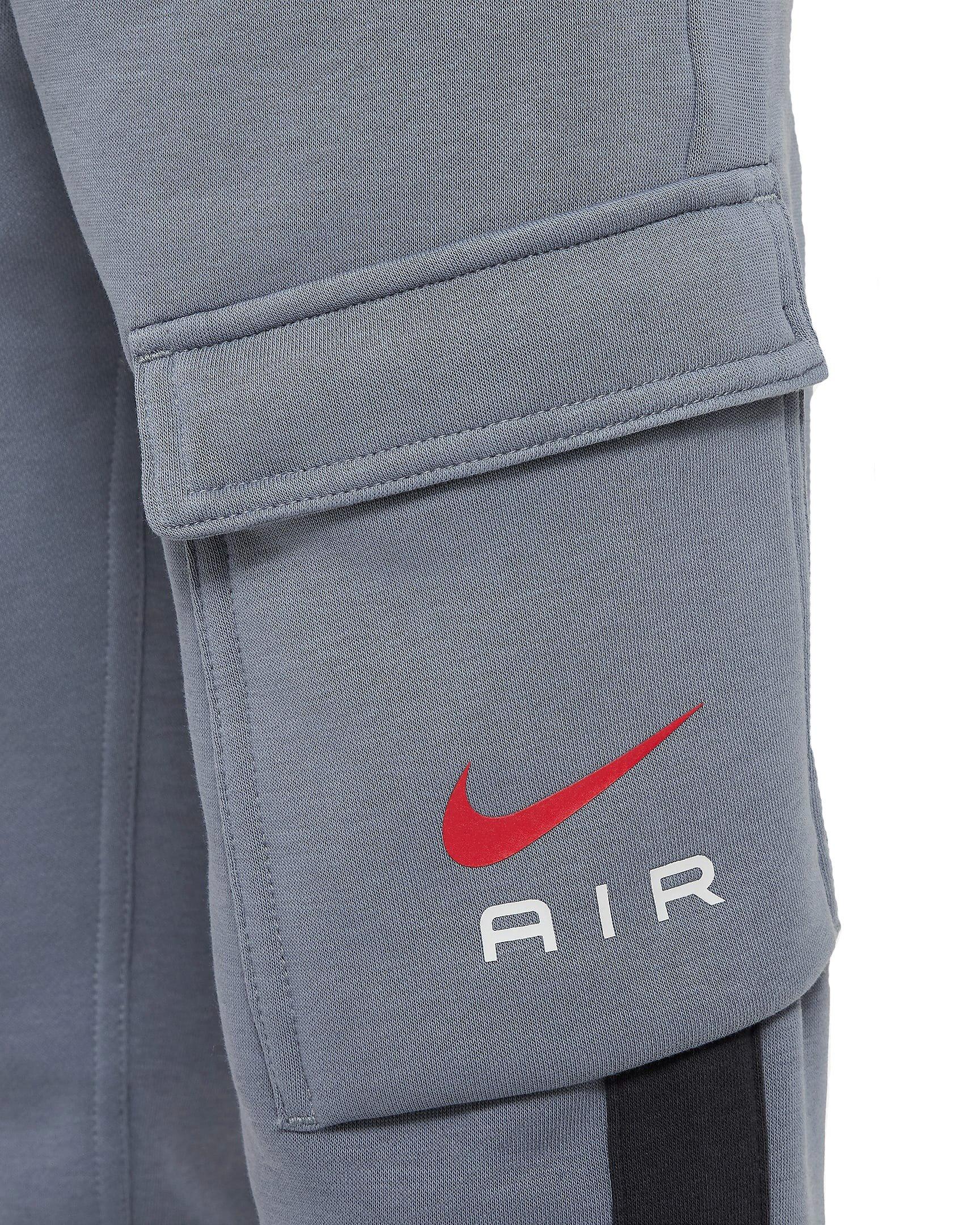Nike Big Boys' Fleece Cargo Pants - Black - GREY Thumbnail View 5