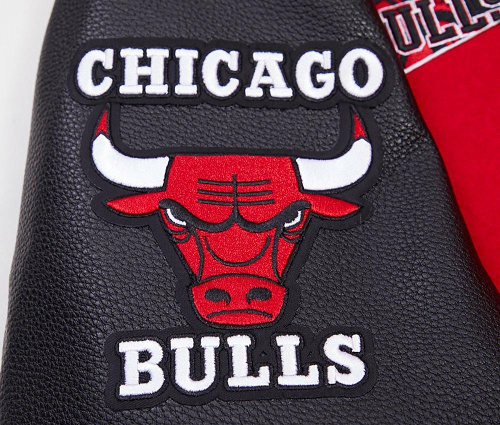 Pro Standard Men's NBA Chicago Bulls Retro Classic Rib Wool Varsity Jacket -Red/Black - RED/BLACK Thumbnail View 8