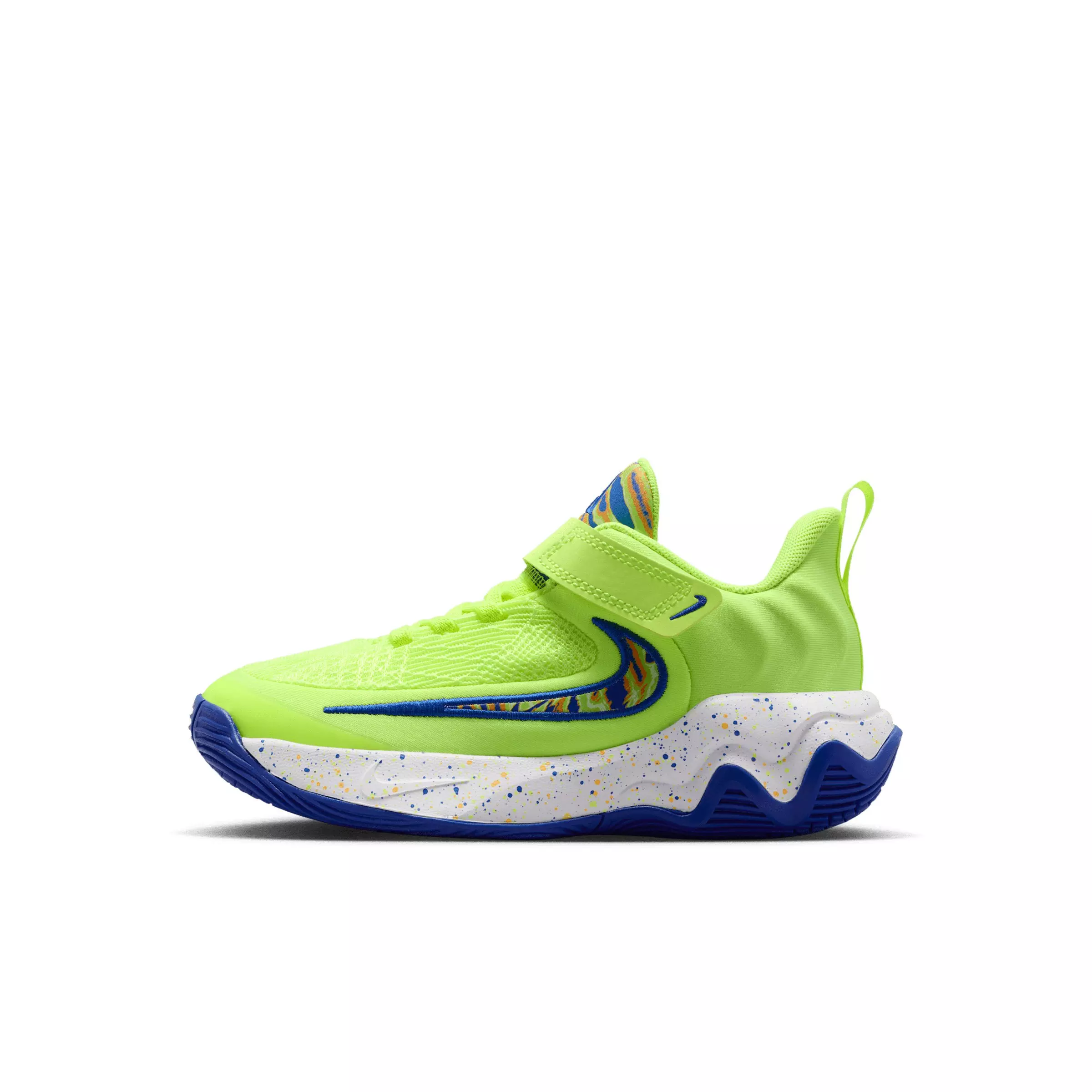 Nike Giannis Immortality 4 SE "Volt Ice/Game Royal/Laser Orange" Preschool Boys' Basketball Shoe - VOLT/ROYAL/ORANGE/MULTICOLOR