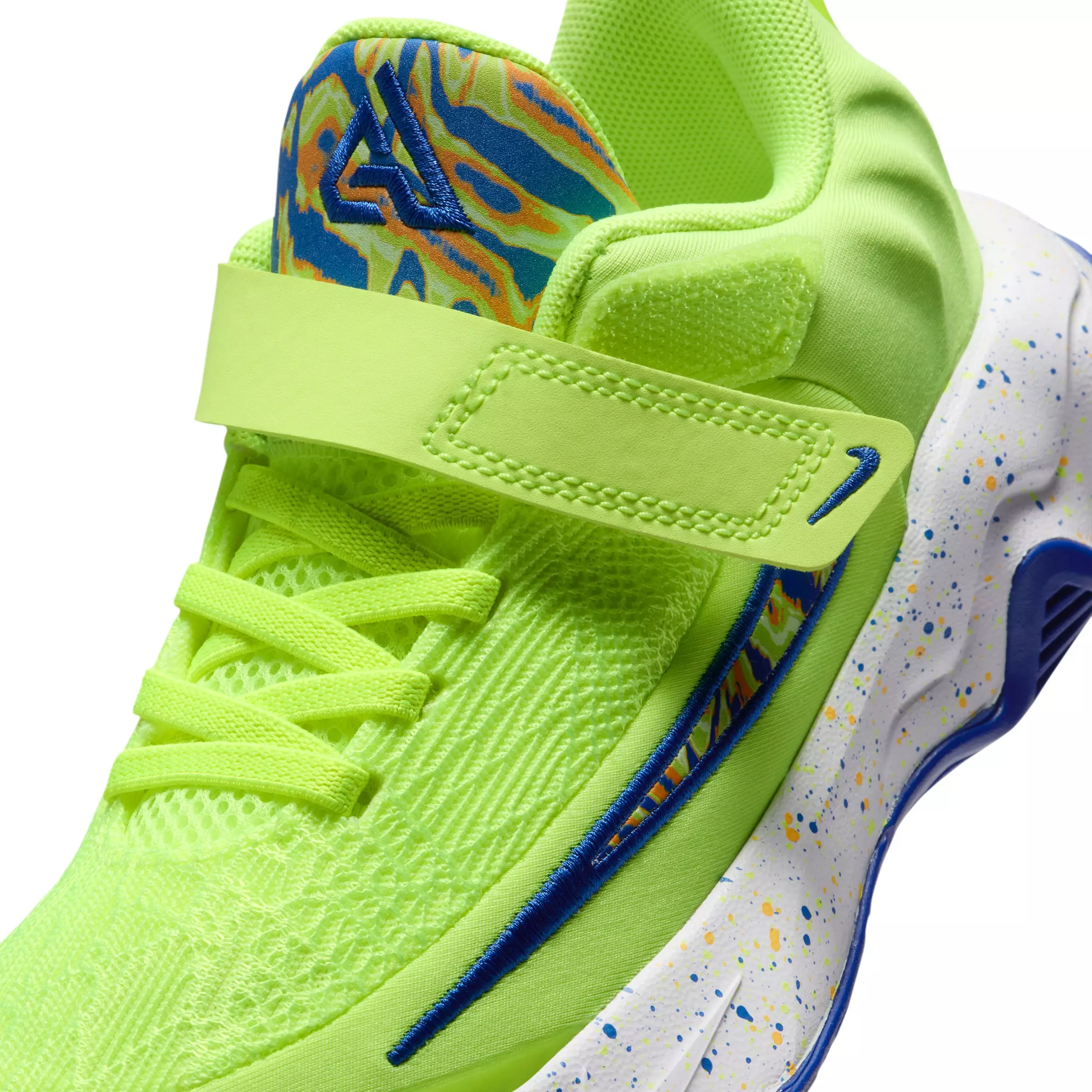 Nike Giannis Immortality 4 SE "Volt Ice/Game Royal/Laser Orange" Preschool Boys' Basketball Shoe - VOLT/ROYAL/ORANGE/MULTICOLOR