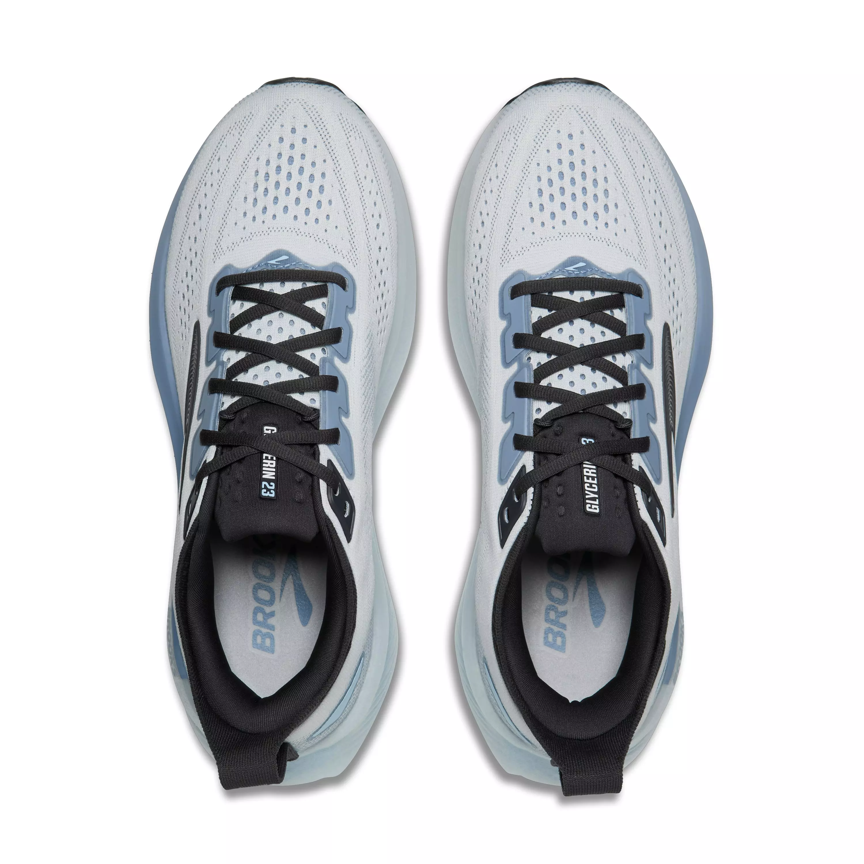Brooks Glycerin 23 "White/Rain/Baltic Sea" Men's Running Shoe - WHITE/RAIN/SEA