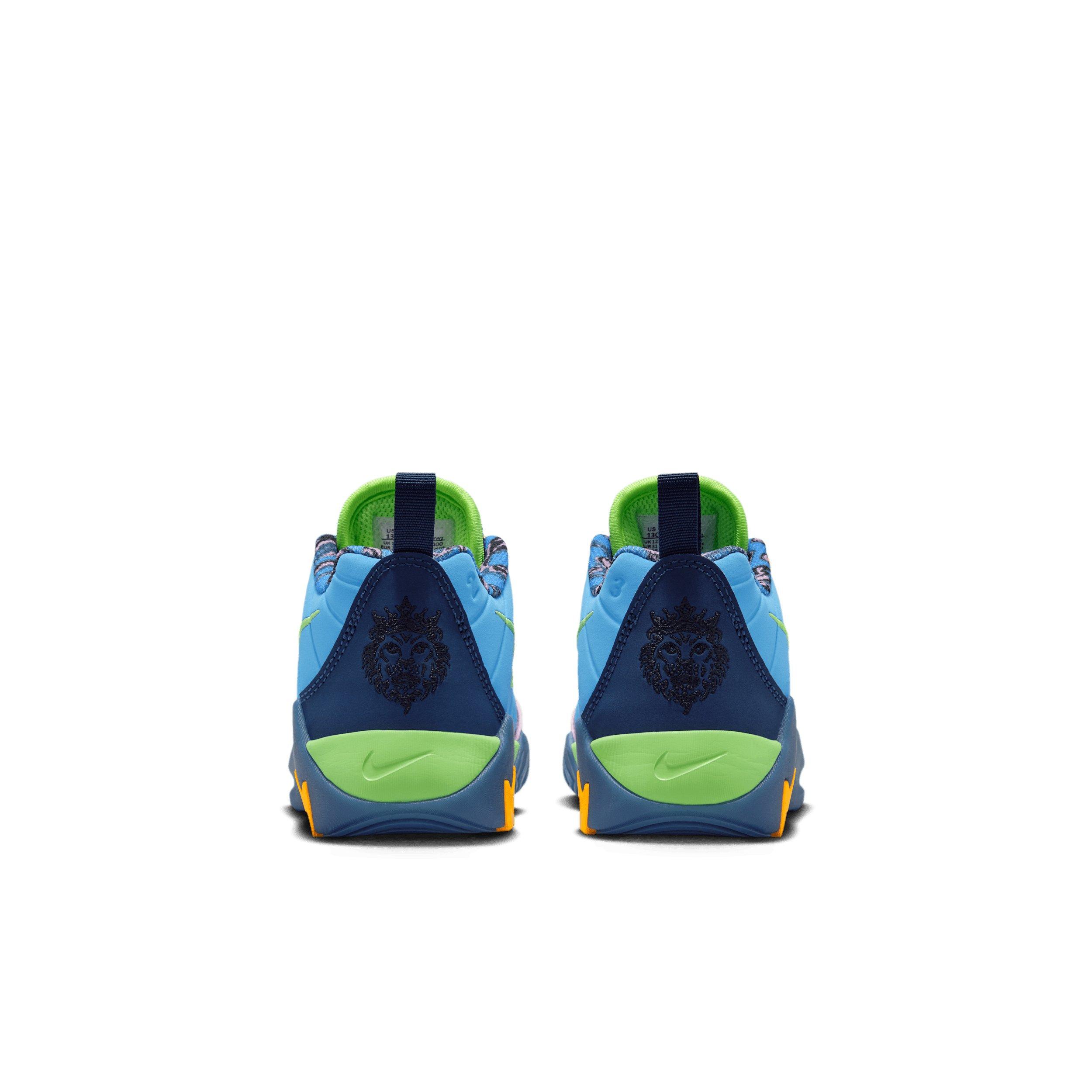 Nike LeBron Witness 9 "Blue/Midnight Navy/Lime Blast/Black" Preschool Boys' Basketball Shoe - BLUE/NAVY/LIME/BLACK Thumbnail View 5