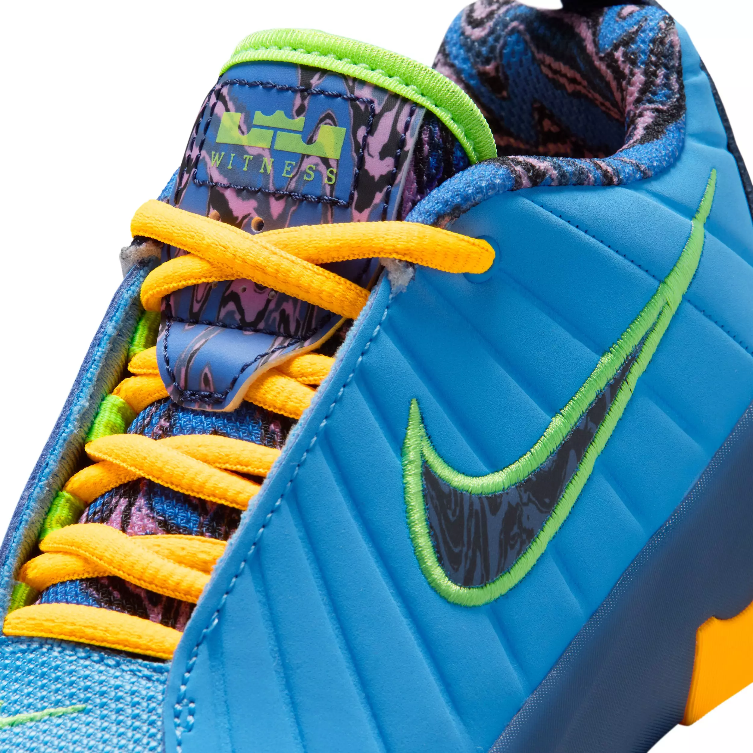 Nike LeBron Witness 9 "Blue/Midnight Navy/Lime Blast/Black" Preschool Boys' Basketball Shoe - BLUE/NAVY/LIME/BLACK