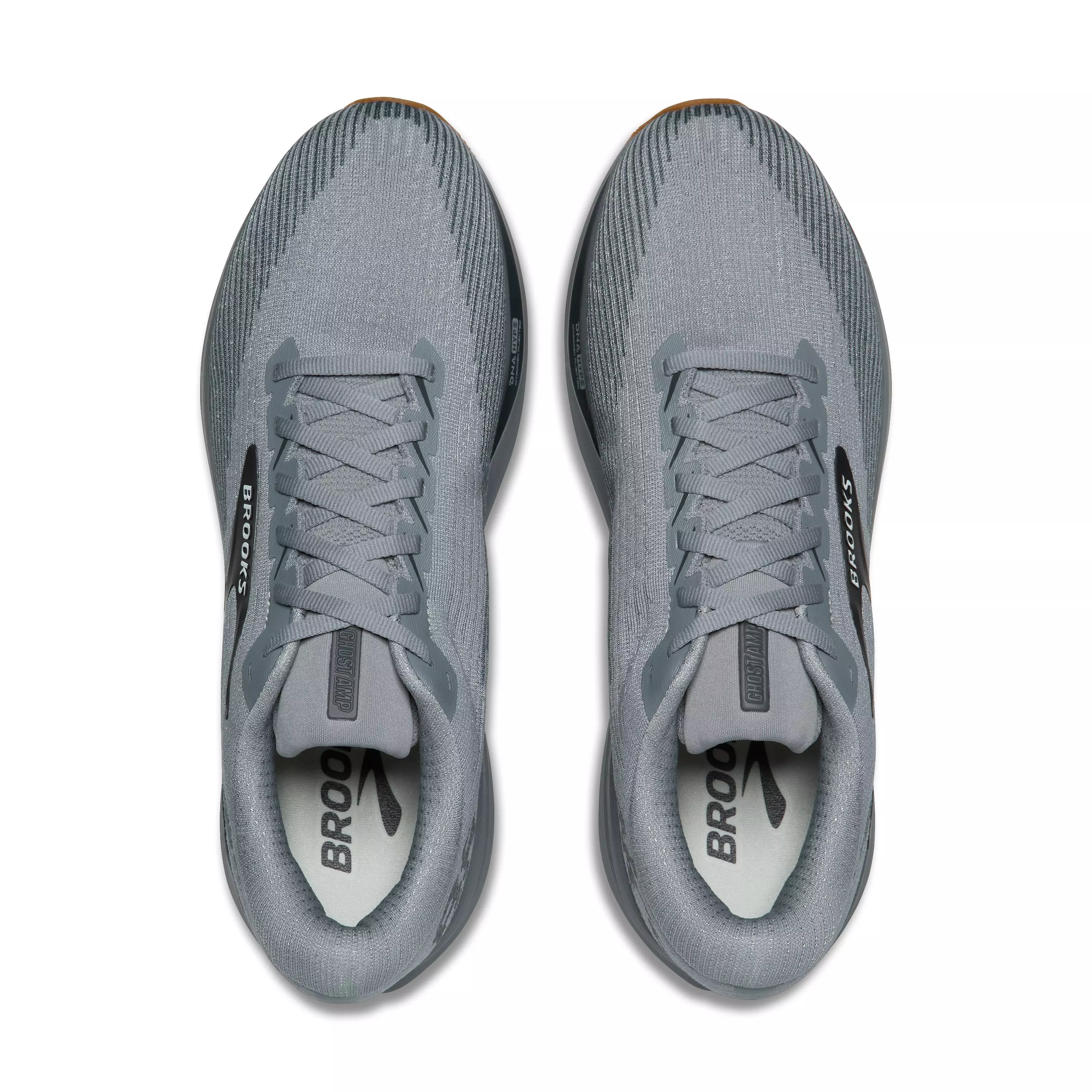 Brooks Ghost Amp "Primer/Ebony/Oyster" Men's Running Shoe - PRIMER/EBONY/OYSTER