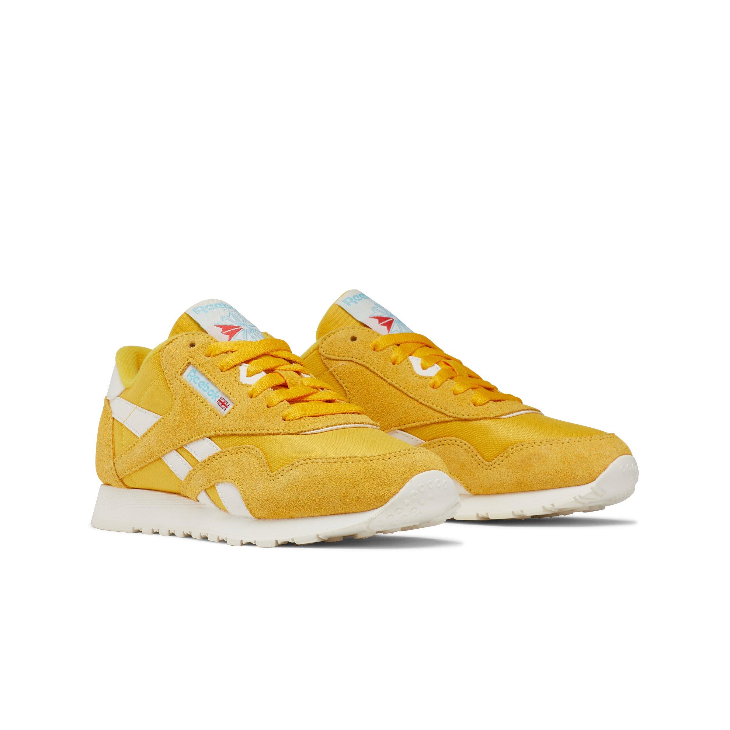 Mustard reeboks best sale