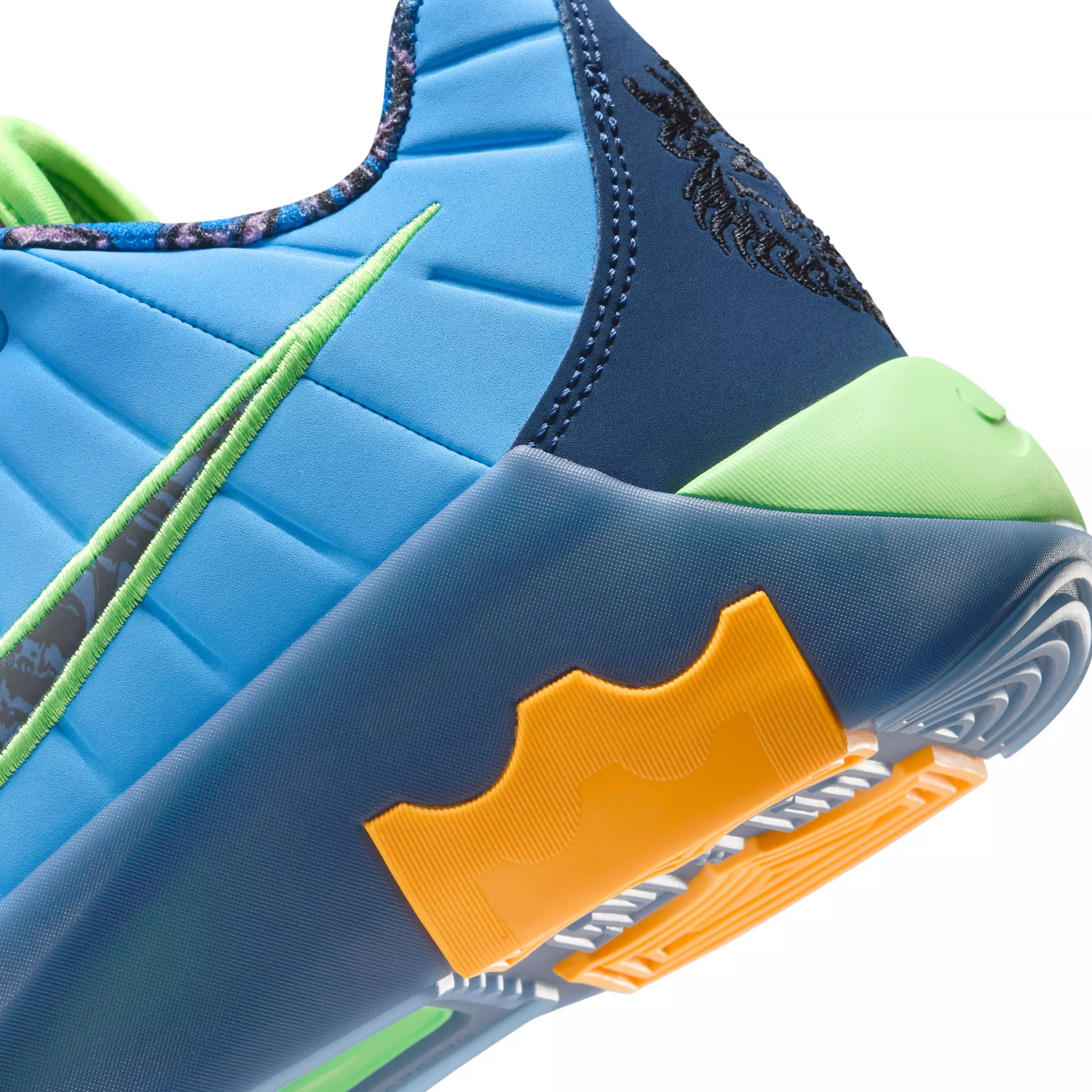 Nike LeBron Witness 9 "Blue/Midnight Navy/Lime Blast/Black" Grade School Boys' Basketball Shoe - BLUE/NAVY/LIME/BLACK