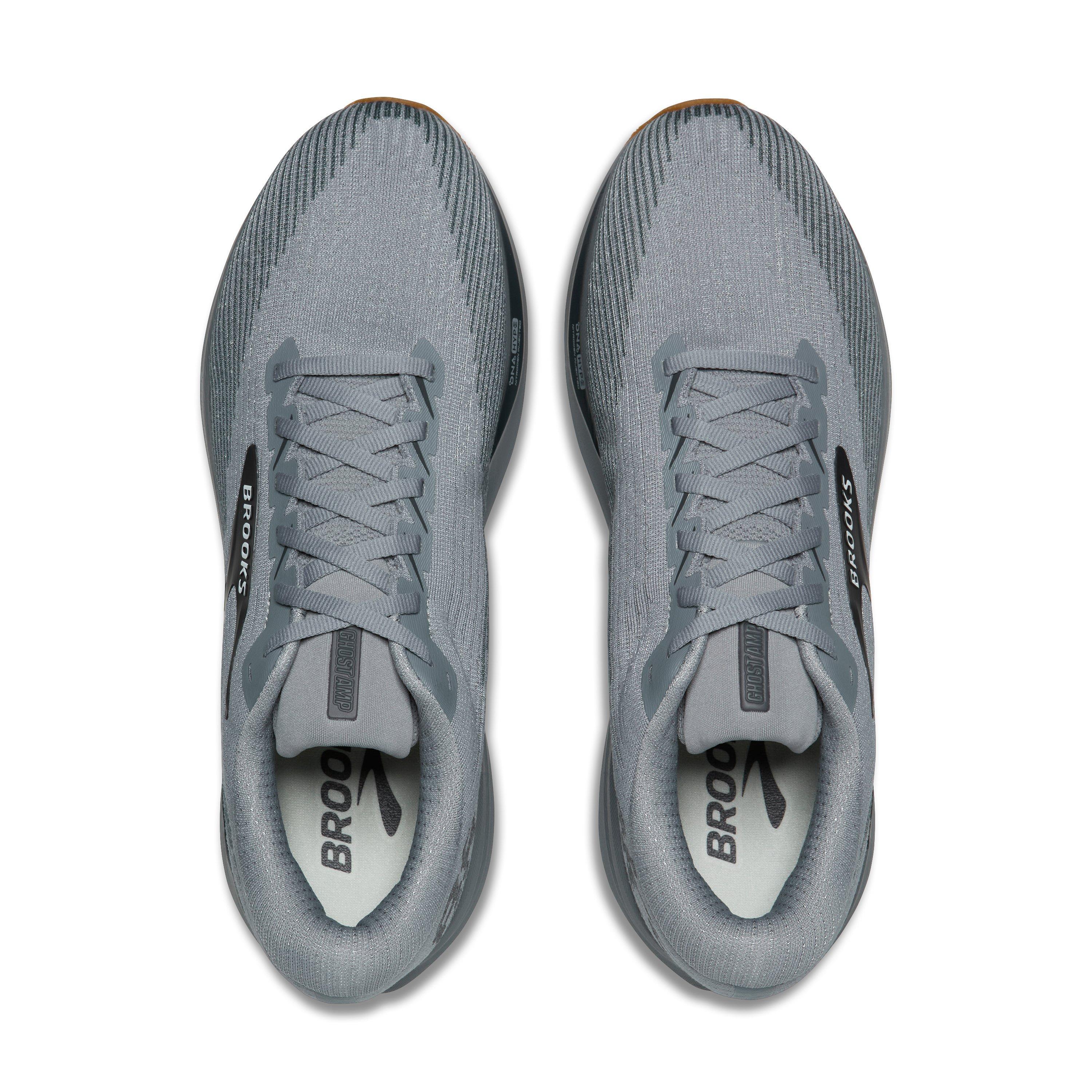 Brooks Ghost Amp "Primer/Ebony/Oyster" Men's Wide Running Shoe - PRIMER/EBONY/OYSTER