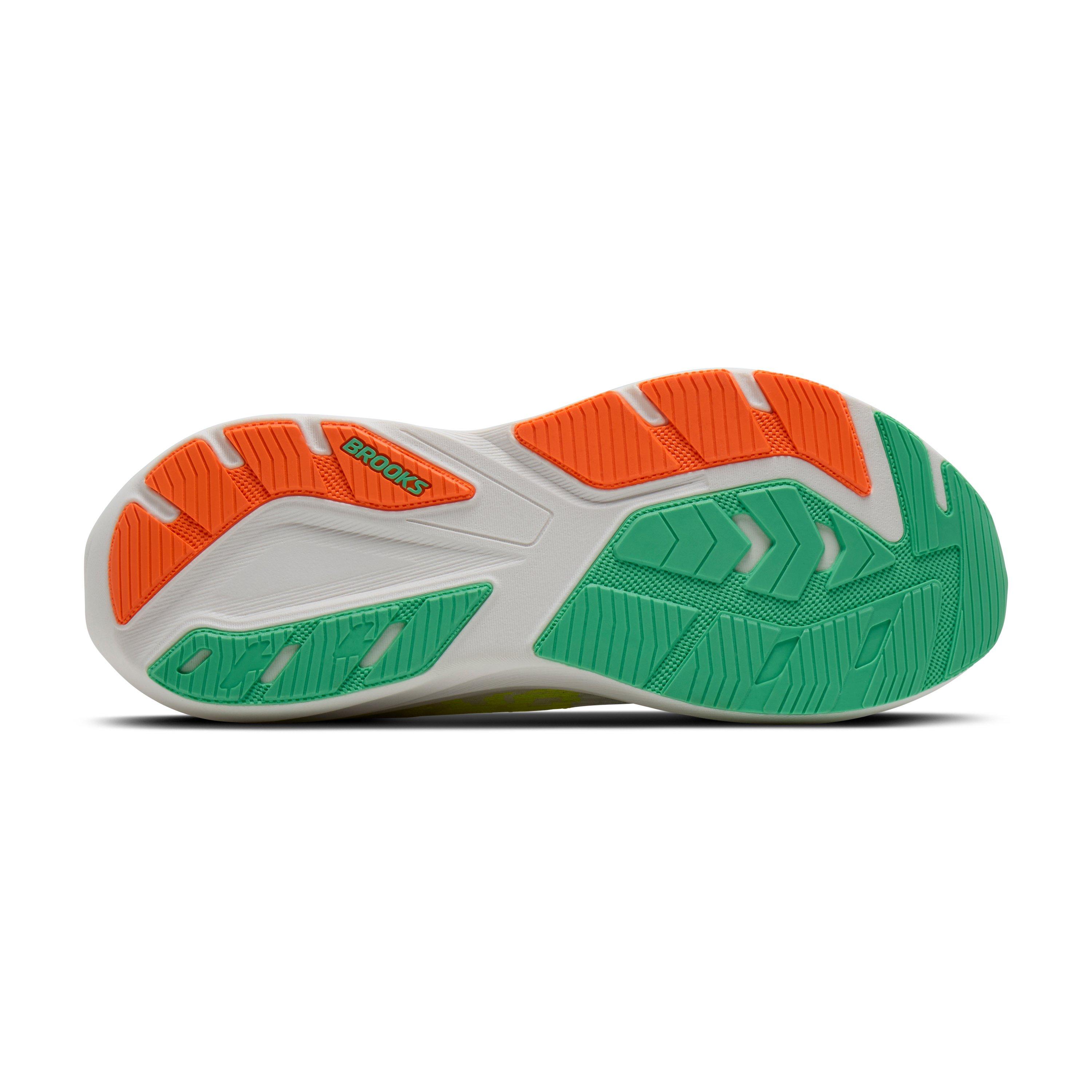 Brooks Ghost Amp "White/Paradise Green/Nightlife" Men's Running Shoe - WHITE/GREEN/NIGHTLIFE