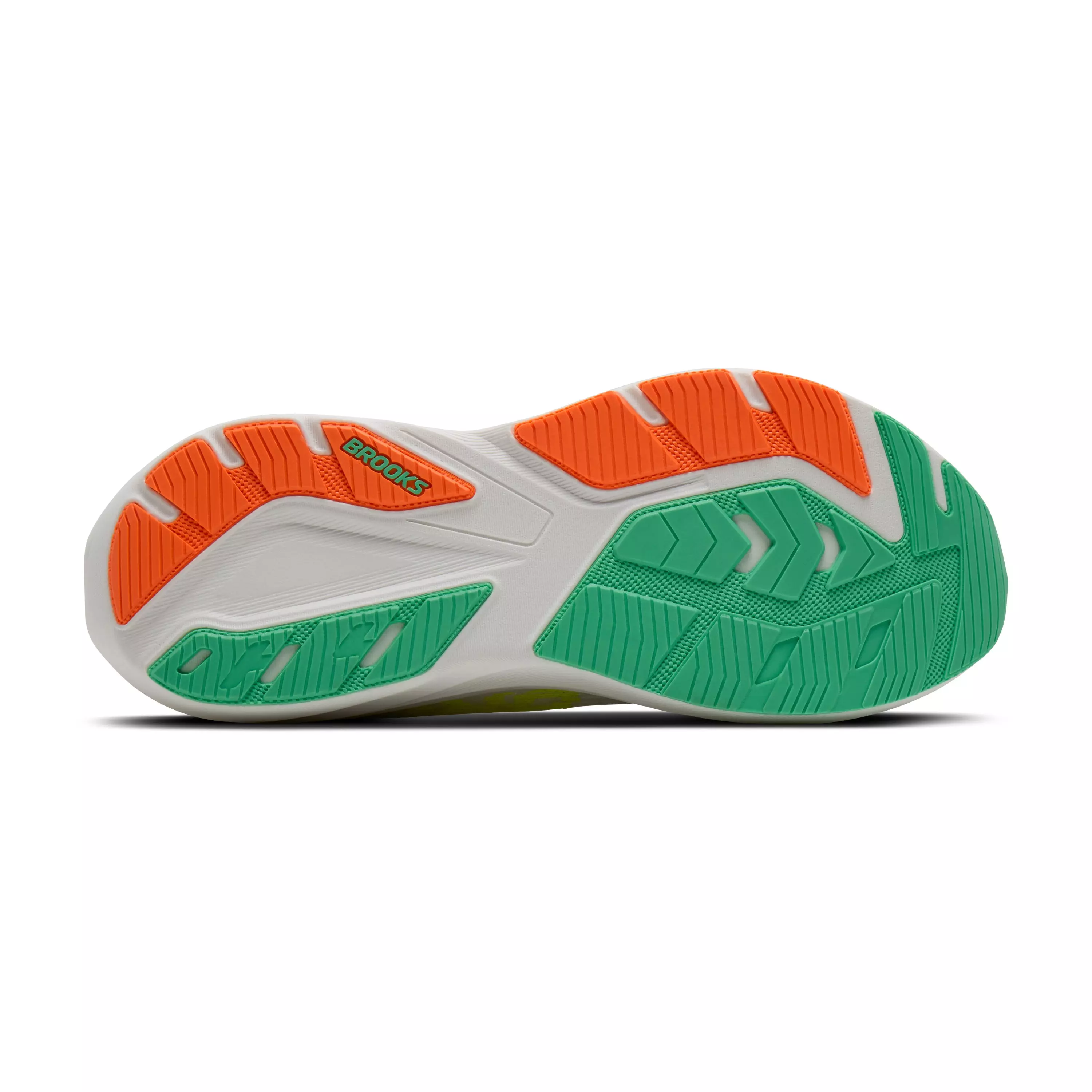 Brooks Ghost Amp "White/Paradise Green/Nightlife" Men's Running Shoe - WHITE/GREEN/NIGHTLIFE