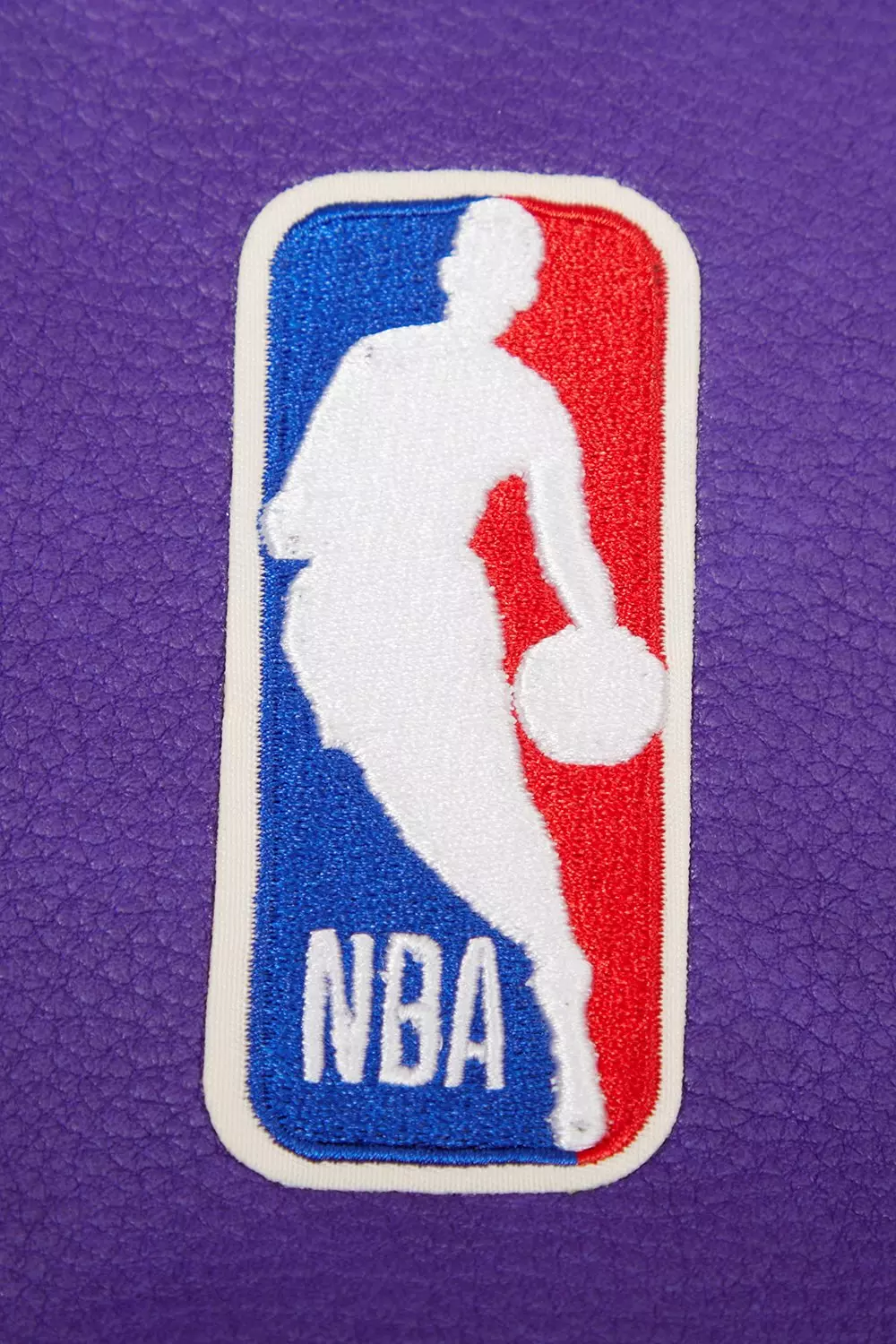 Pro Standard Men's NBA Los Angeles Lakers Retro Classic Rib Wool Varsity Jacket -Eggshell/Purple - EGGSHELL/PURPLE