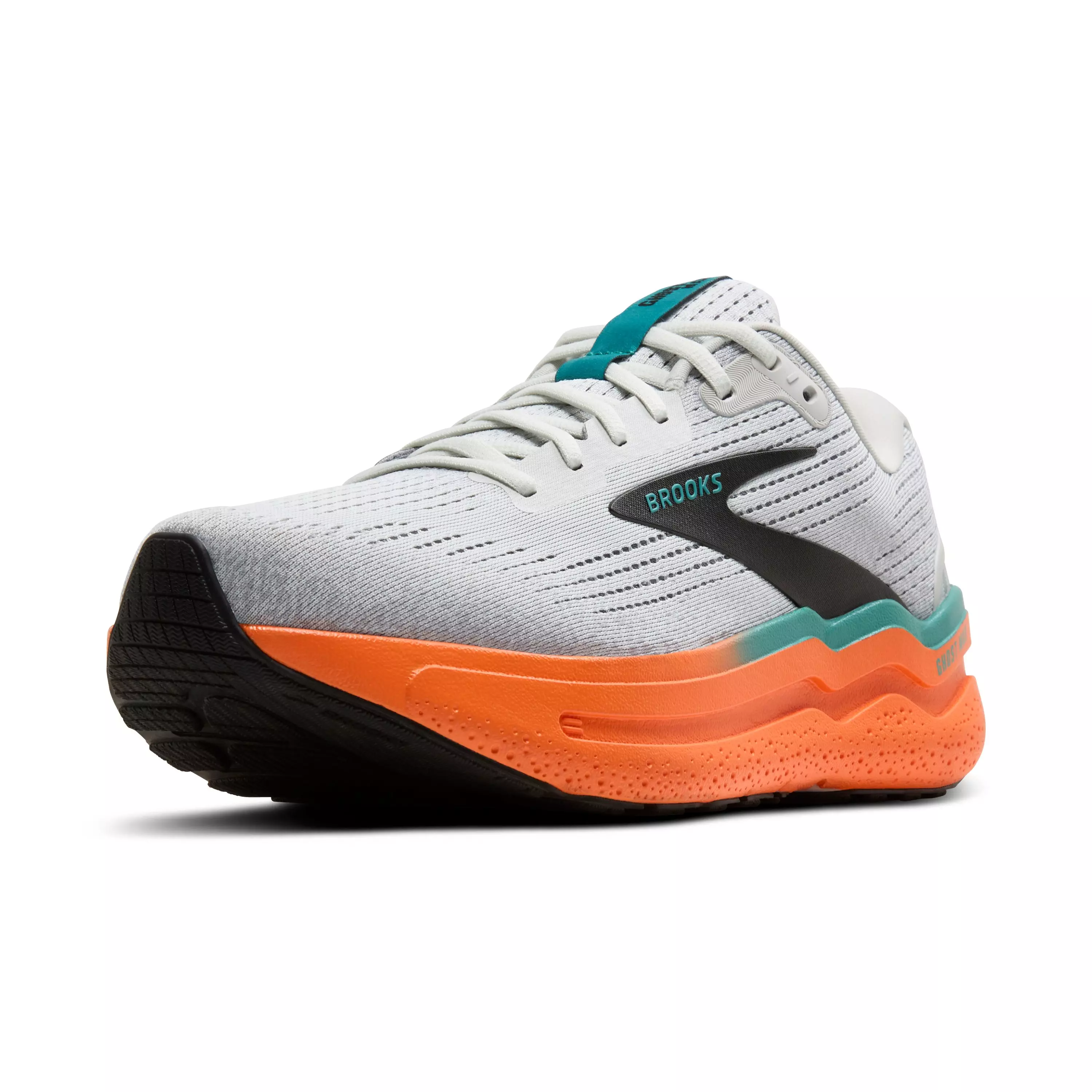 Brooks Ghost Max 2 "Oyster Mushroom/Orange/Teal" Men's Running Shoe - MUSHROOM/ORANGE/TEAL
