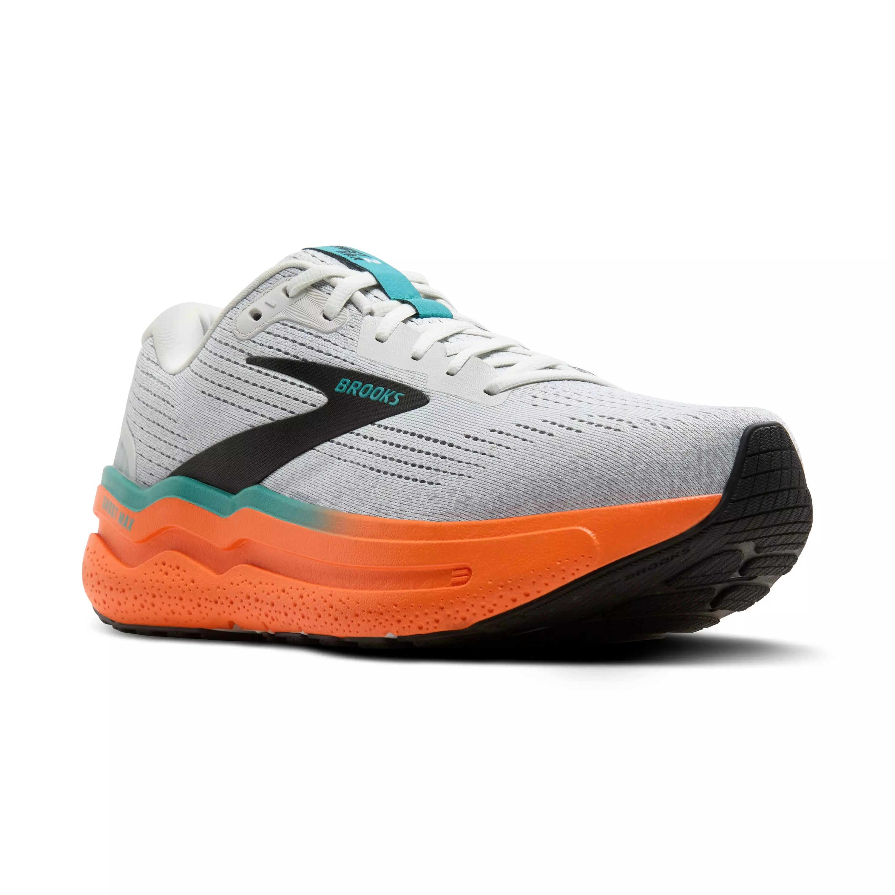 Brooks Ghost Max 2 "Oyster Mushroom/Orange/Teal" Men's Running Shoe - MUSHROOM/ORANGE/TEAL