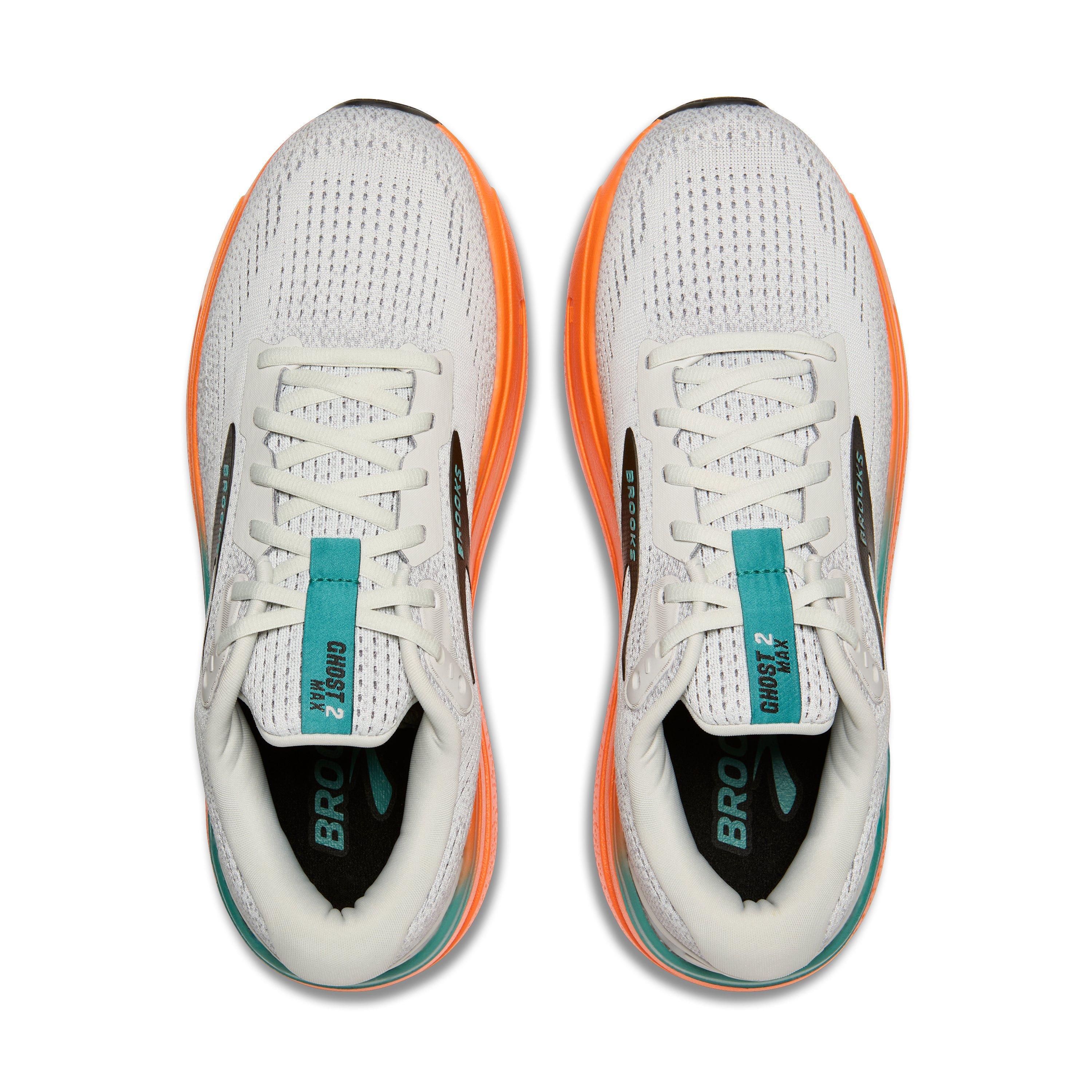 Brooks Ghost Max 2 "Oyster Mushroom/Orange/Teal" Men's Running Shoe - MUSHROOM/ORANGE/TEAL Thumbnail View 5