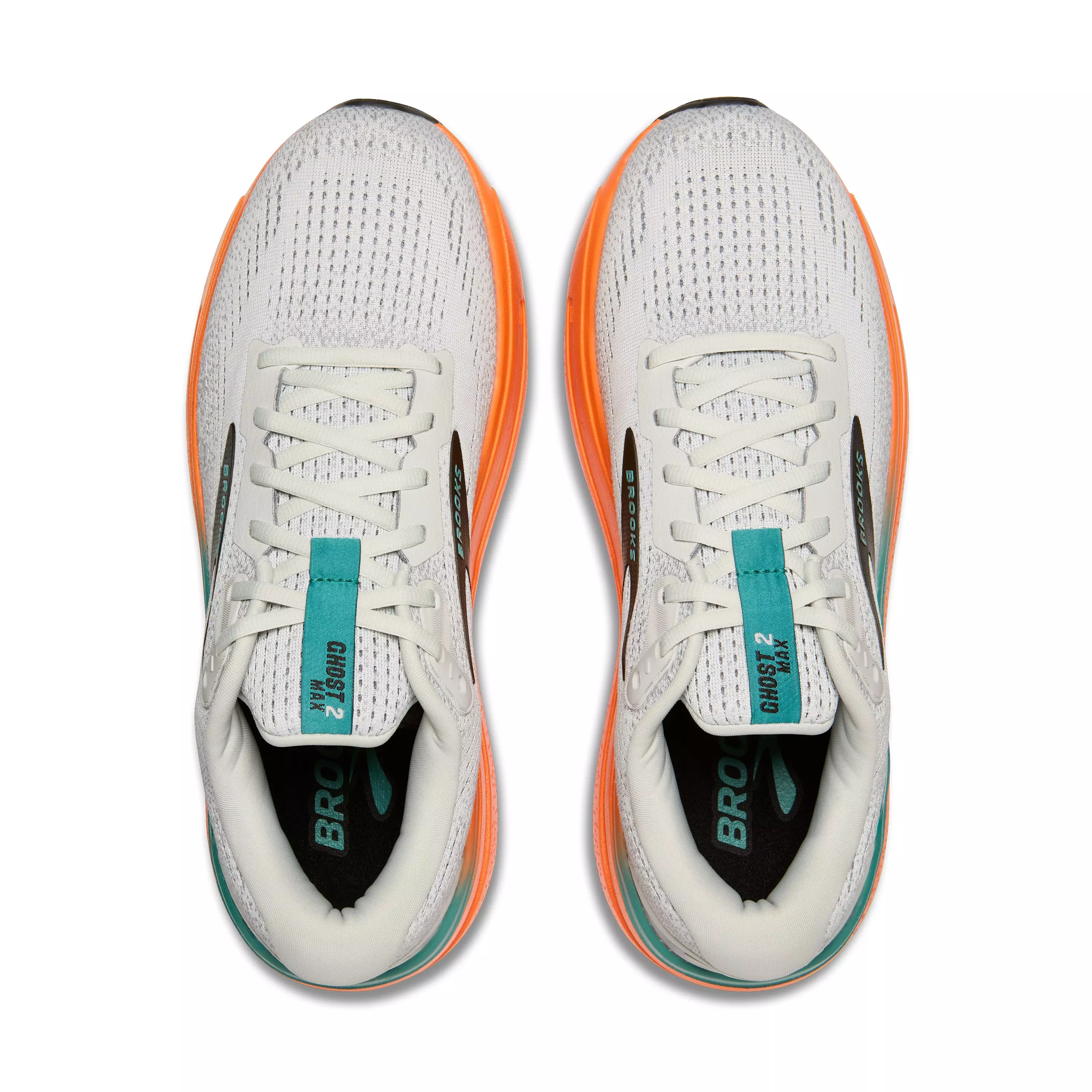 Brooks Ghost Max 2 "Oyster Mushroom/Orange/Teal" Men's Running Shoe - MUSHROOM/ORANGE/TEAL