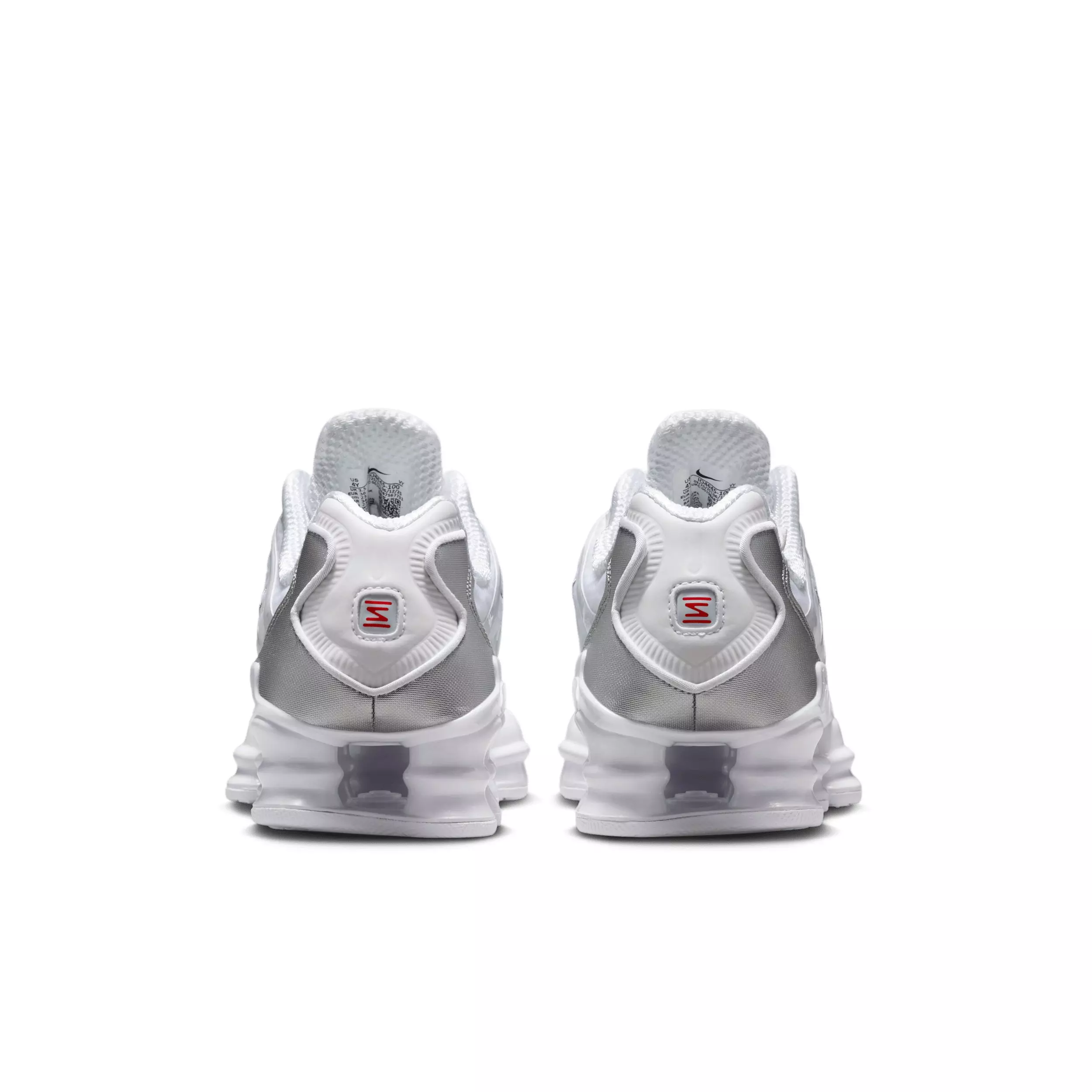 Nike Shox TL "White/Metallic Silver/Max Orange/White" Grade School Boys' Shoe - WHITE/SILVER/ORANGE/WHITE