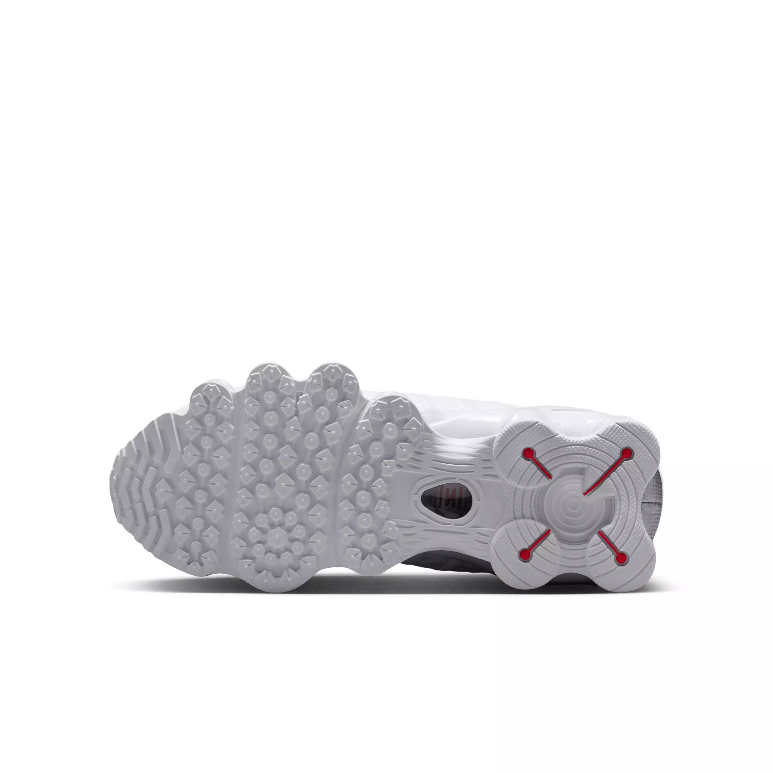 Nike Shox TL "White/Metallic Silver/Max Orange/White" Grade School Boys' Shoe - WHITE/SILVER/ORANGE/WHITE