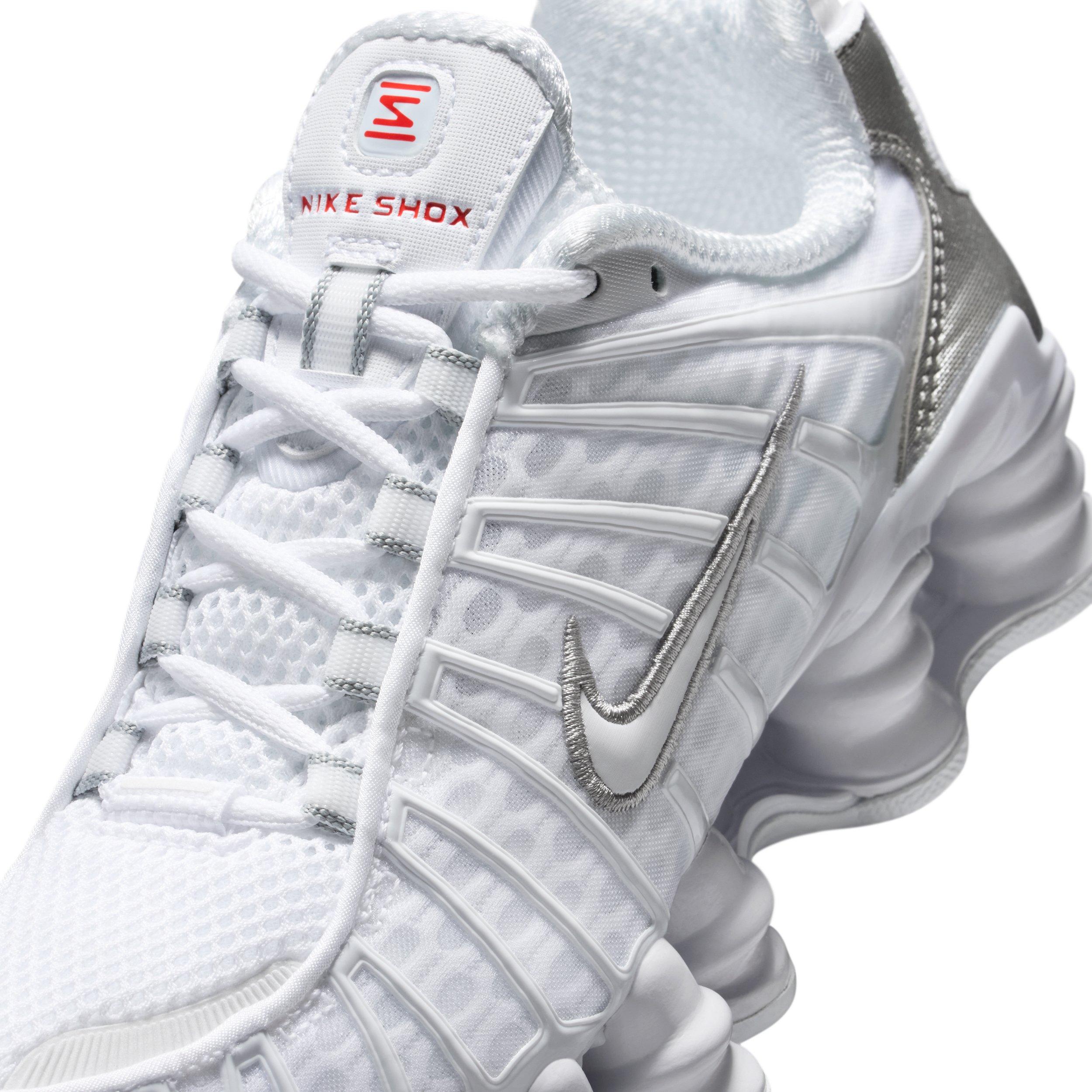 Nike Shox TL Grade School Boys' "White/Metallic Silver/Max Orange/White" Shoe