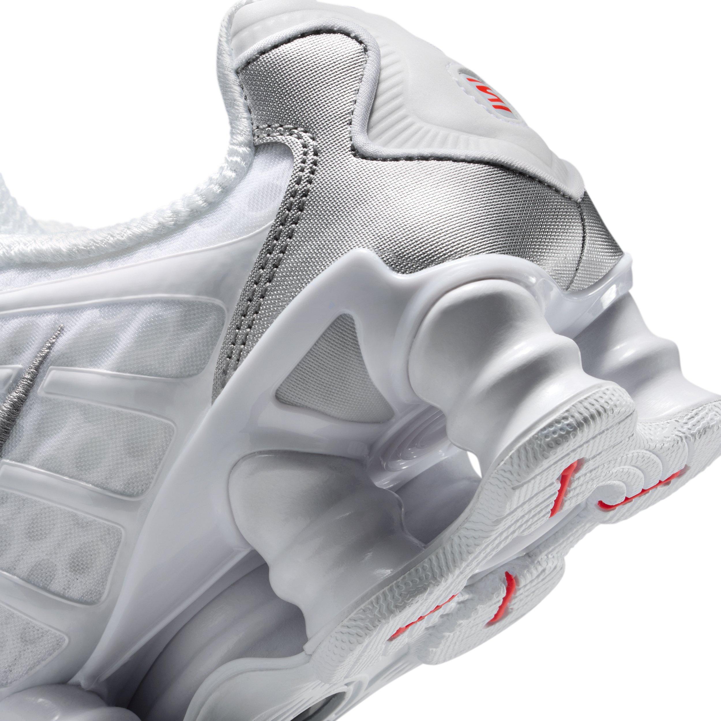 Nike Shox TL Grade School Boys' "White/Metallic Silver/Max Orange/White" Shoe
