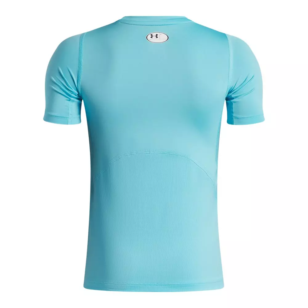 Under Armour Big Boys' HeatGear Armour Short Sleeve Shirt - Turquoise - TURQUOISE