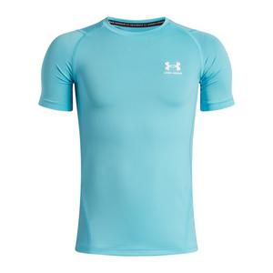 Under Armour Big Boys' HeatGear Armour Short Sleeve Shirt - Turquoise - TURQUOISE