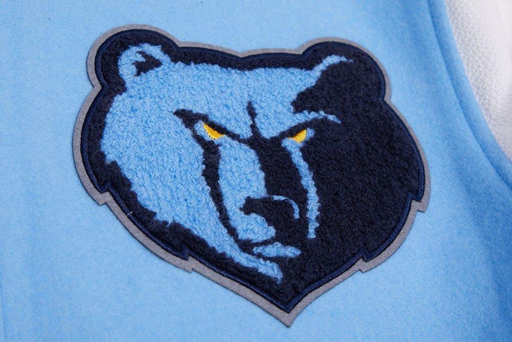 Pro Standard Men's NBA Memphis Grizzlies Retro Classic Rib Wool Varsity Jacket - Blue/White - BLUE/WHITE Thumbnail View 6